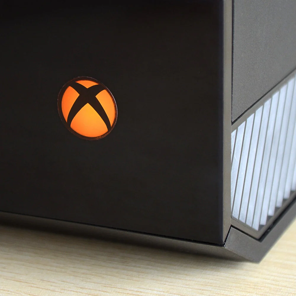 eXtremeRate 5pcs Removable Logo Power Button LED Sticker Decal for Xbox One Console - Orange - Image 2