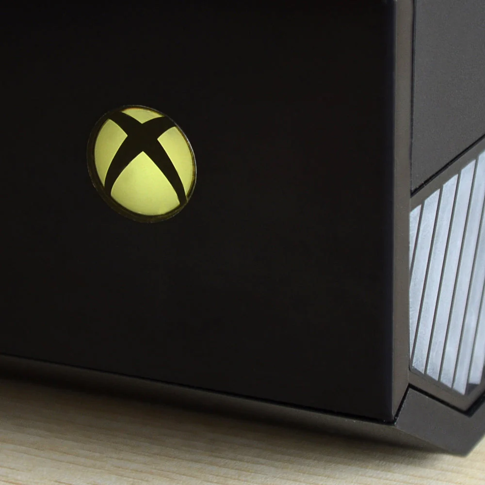 eXtremeRate 5pcs Removable Logo Power Button LED Sticker Decal for Xbox One Console - Yellow - Image 2