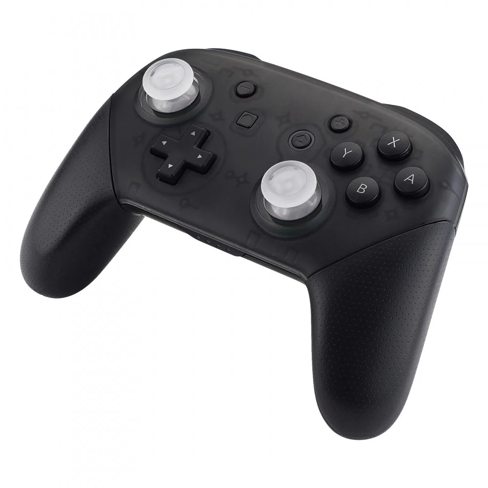 eXtremeRate 4 Pairs Replacement 3D Joystick Thumbsticks for Nintendo Switch Pro Controller - Black & White & Transparent & Transparent Black - Image 9