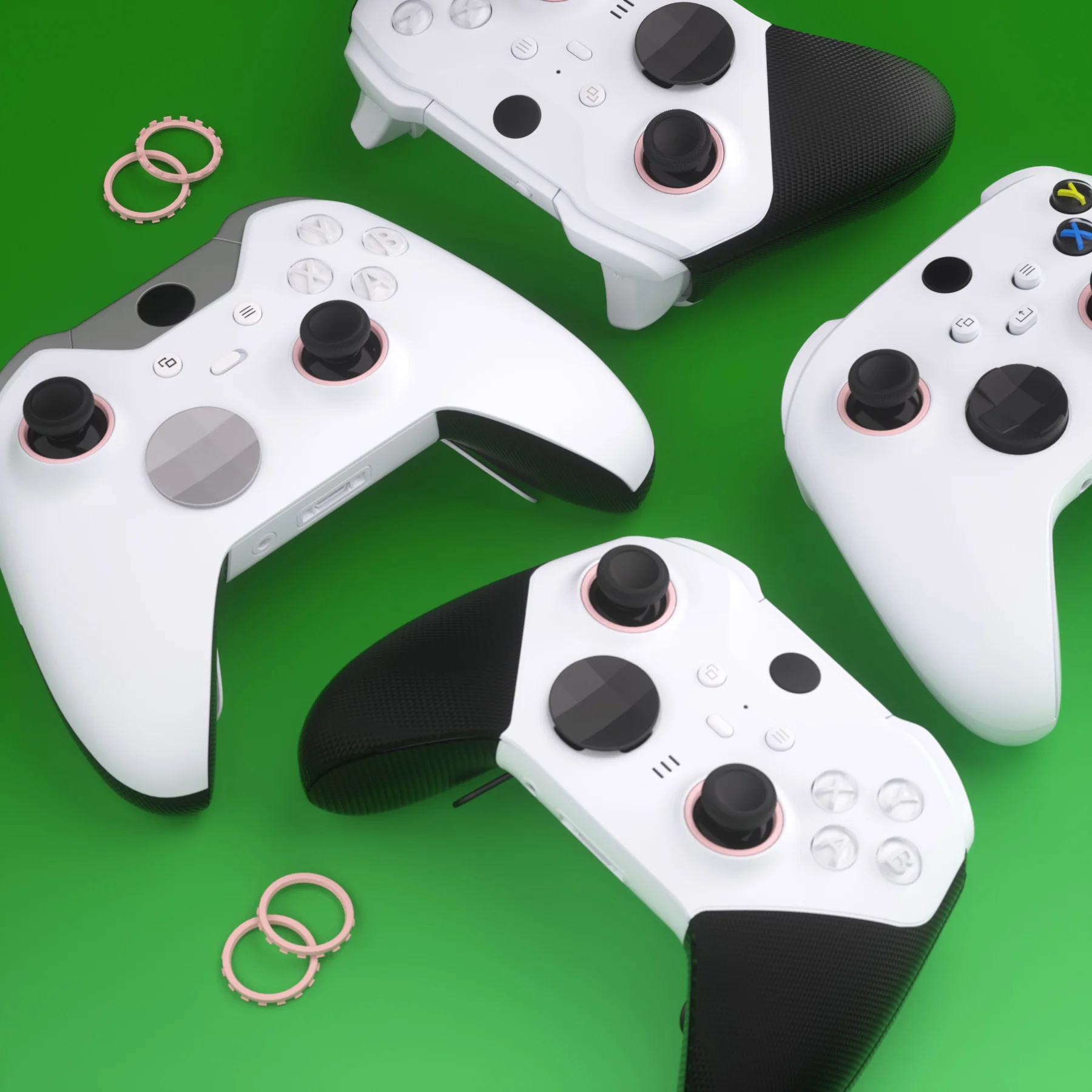 eXtremeRate Custom Accent Rings for Xbox Elite Series 2 Core & for Elite Series 2 & for Xbox One Elite Controller, Compatible with eXtremeRate ASR Version Shell for Xbox Series X/S Controller - Cherry Blossoms Pink - Image 10
