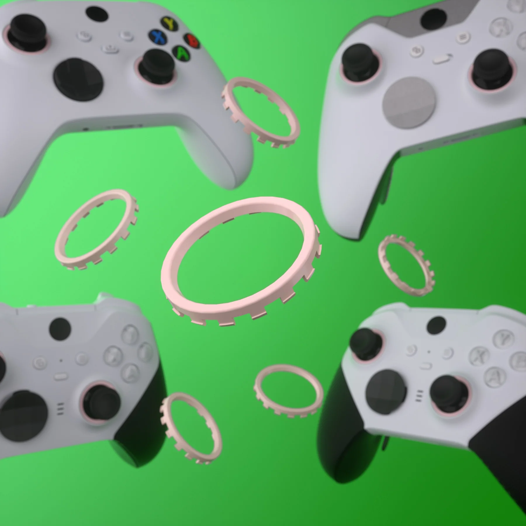 eXtremeRate Custom Accent Rings for Xbox Elite Series 2 Core & for Elite Series 2 & for Xbox One Elite Controller, Compatible with eXtremeRate ASR Version Shell for Xbox Series X/S Controller - Cherry Blossoms Pink - Image 9