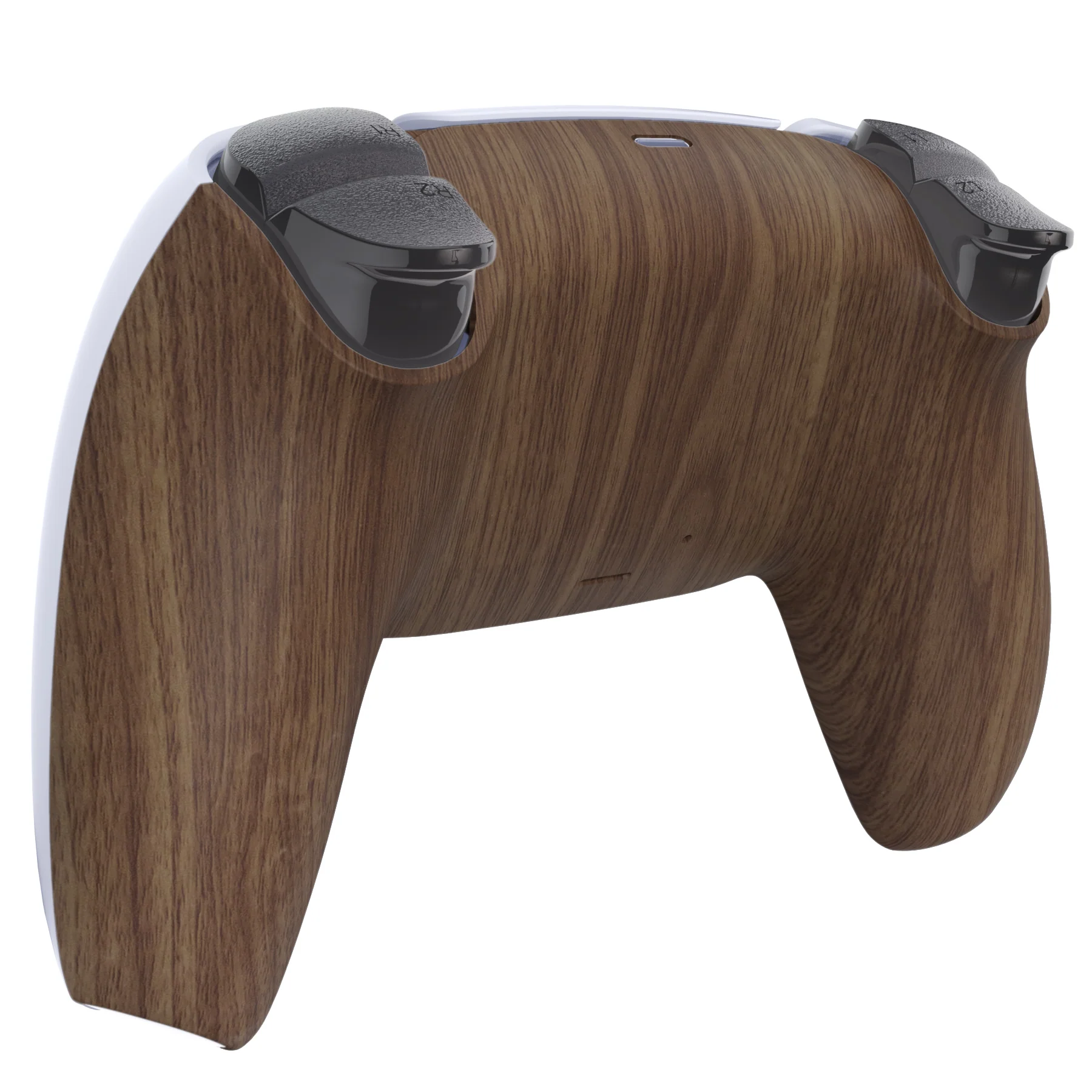 eXtremeRate Replacement Back Housing Bottom Shell Compatible with PS5 Controller BDM-010/020/030/040/050 - Wood Grain - Image 4
