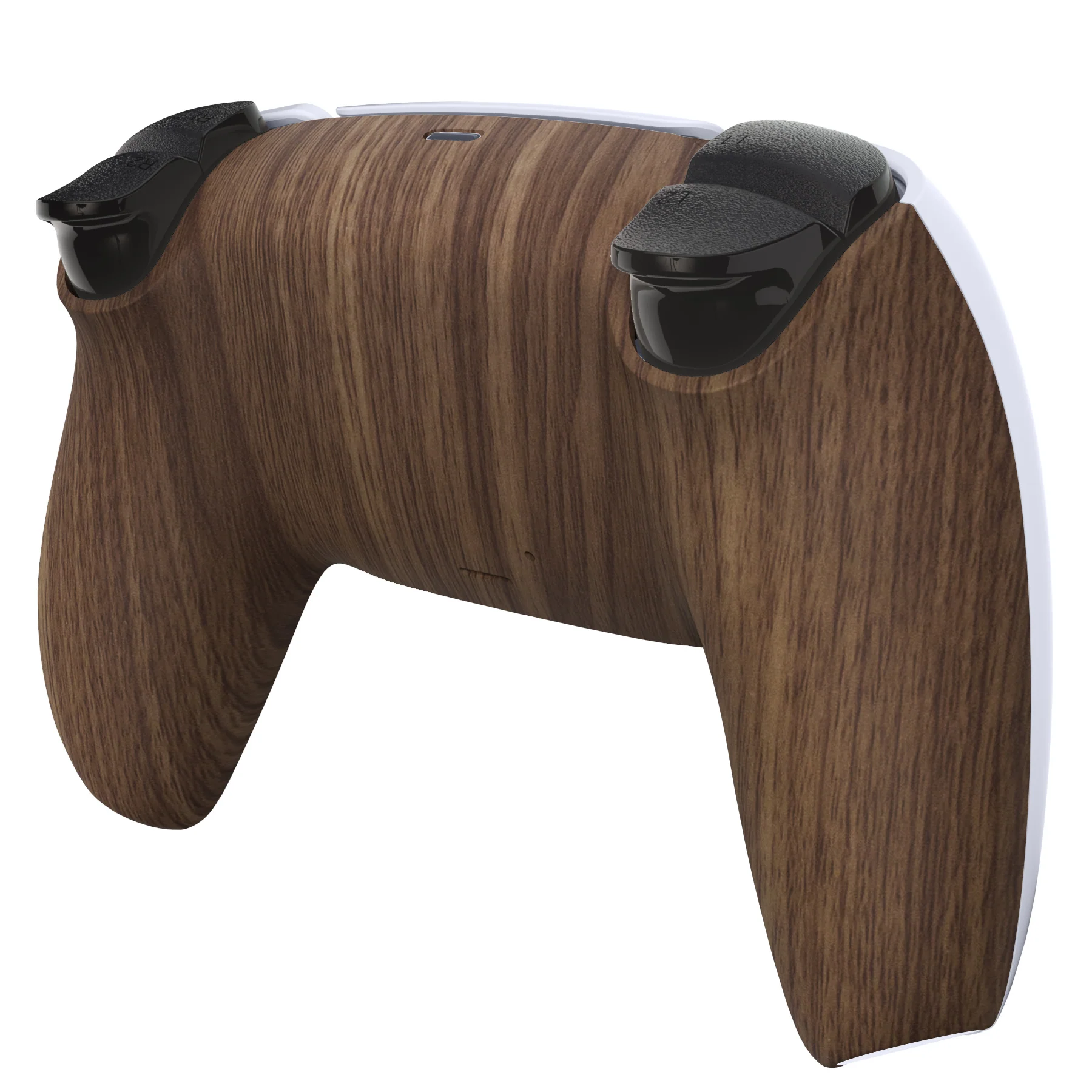eXtremeRate Replacement Back Housing Bottom Shell Compatible with PS5 Controller BDM-010/020/030/040/050 - Wood Grain - Image 5
