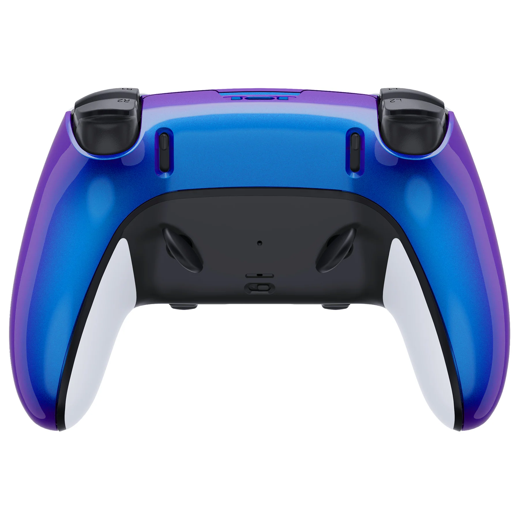eXtremeRate Replacement Back Housing Bottom Shell Compatible with PS5 Edge Controller - Chameleon Purple Blue - Image 2