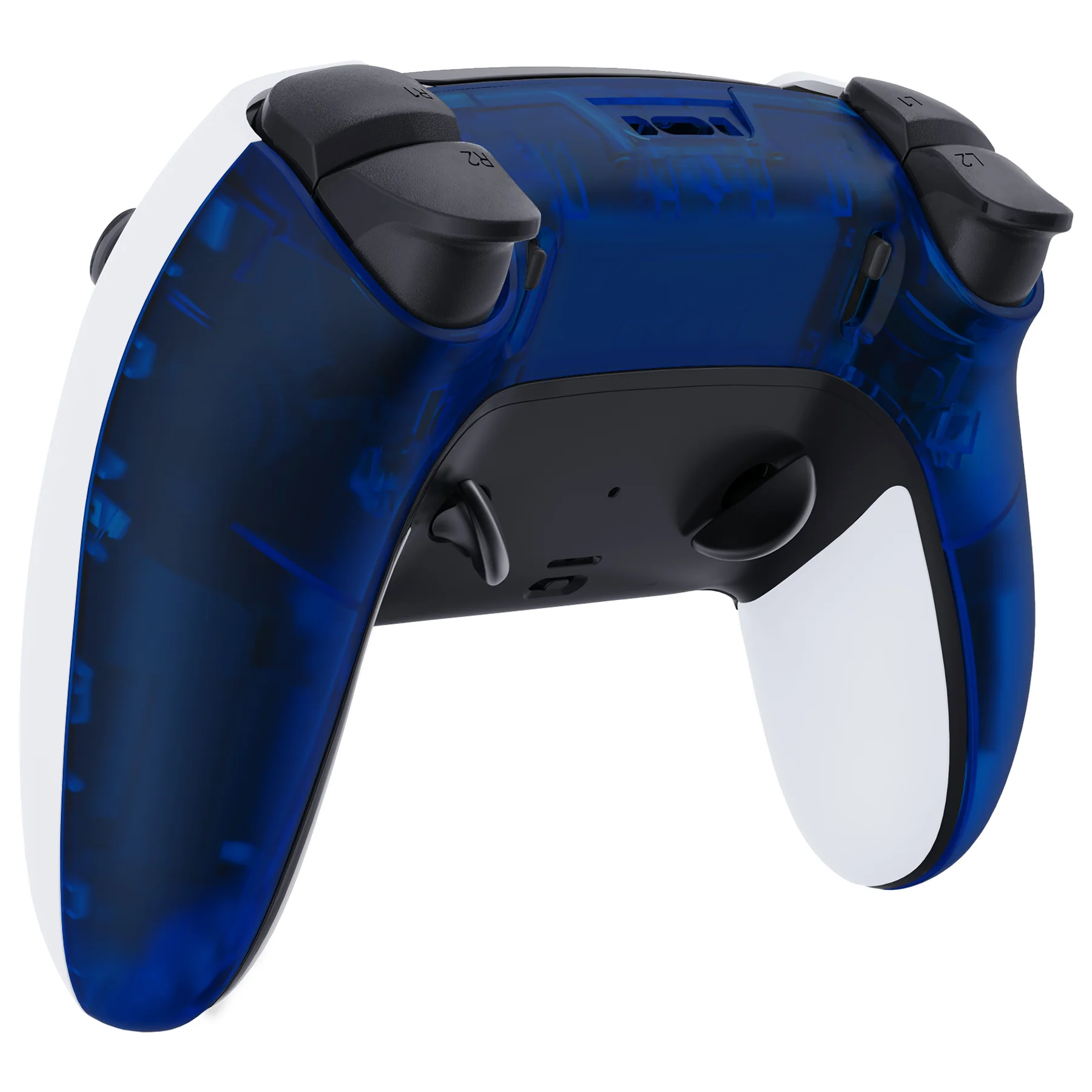 eXtremeRate Replacement Back Housing Bottom Shell Compatible with PS5 Edge Controller - Clear Blue - Image 3