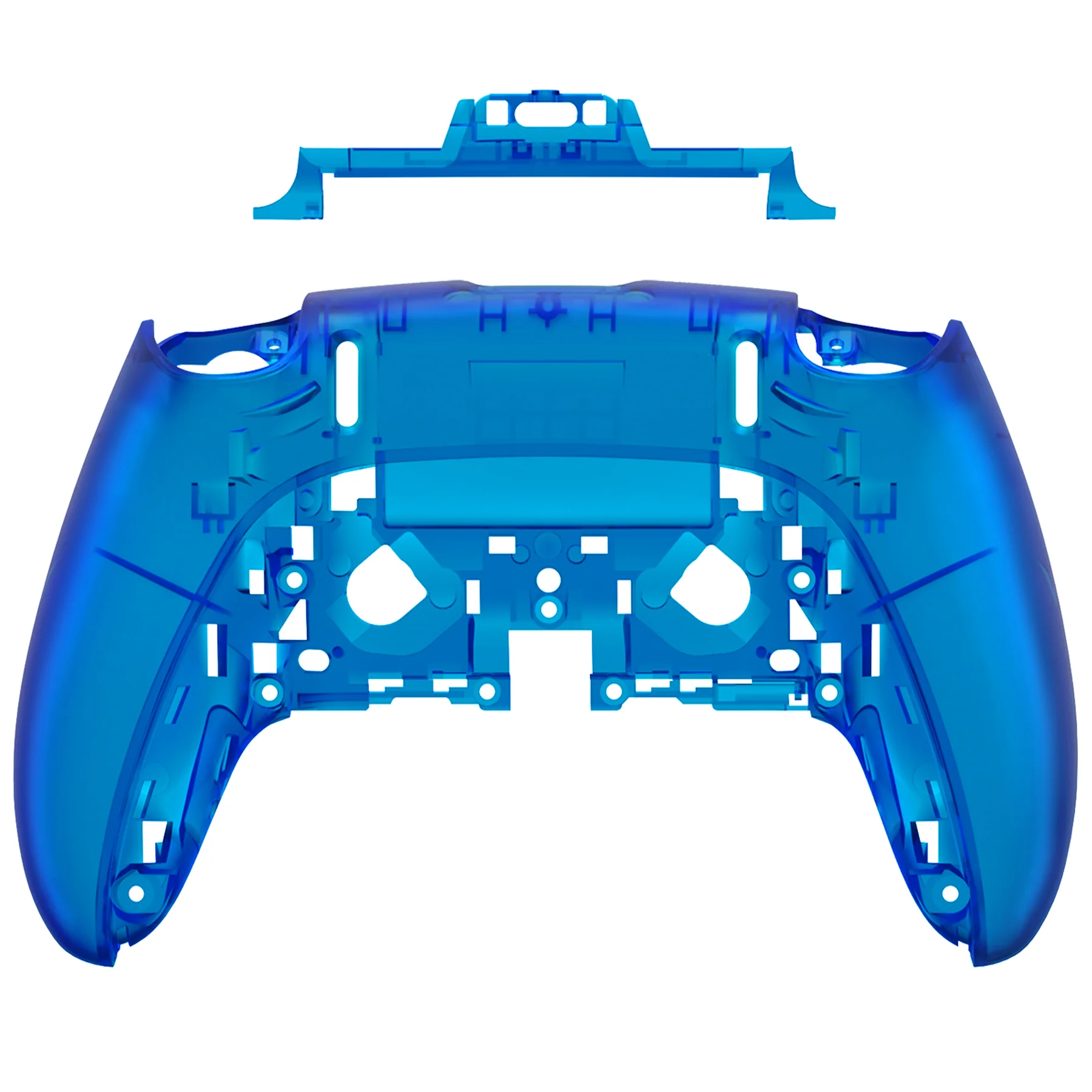 eXtremeRate Replacement Back Housing Bottom Shell Compatible with PS5 Edge Controller - Clear Blue - Image 5