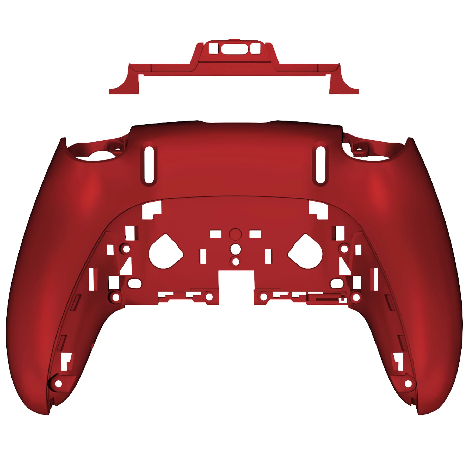 eXtremeRate Replacement Back Housing Bottom Shell Compatible with PS5 Edge Controller - Scarlet Red - Image 5