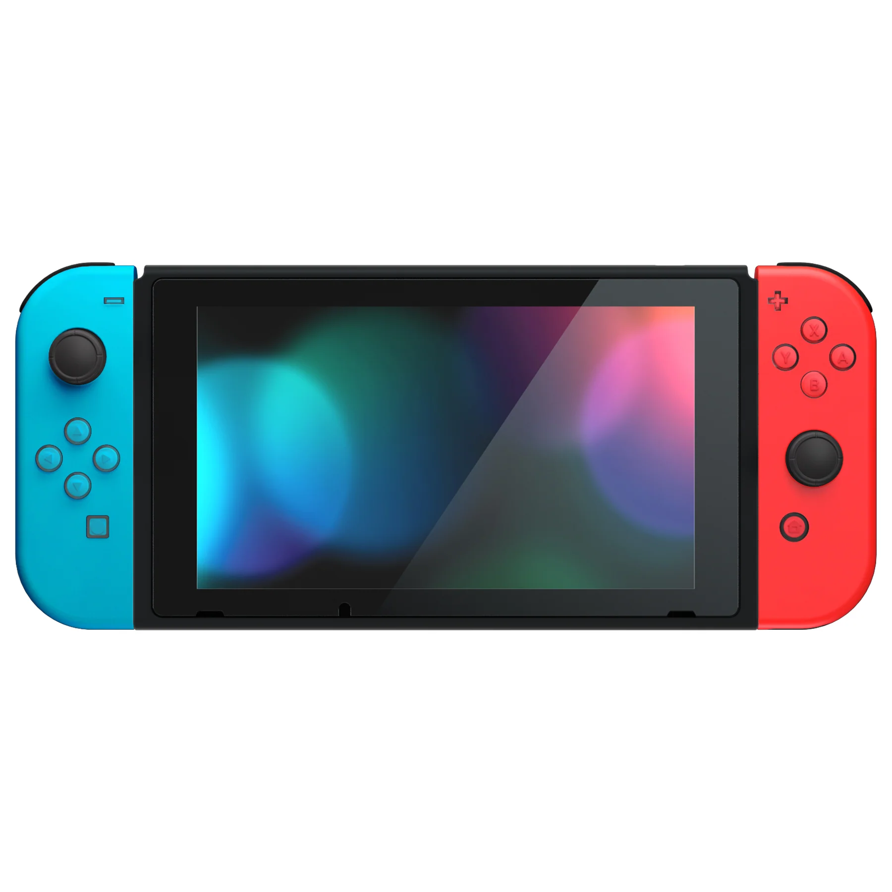 eXtremeRate Replacement Two-Tone Jelly Buttons with Symbols for Joycon of NS Switch - Blue Red & Clear - Image 7