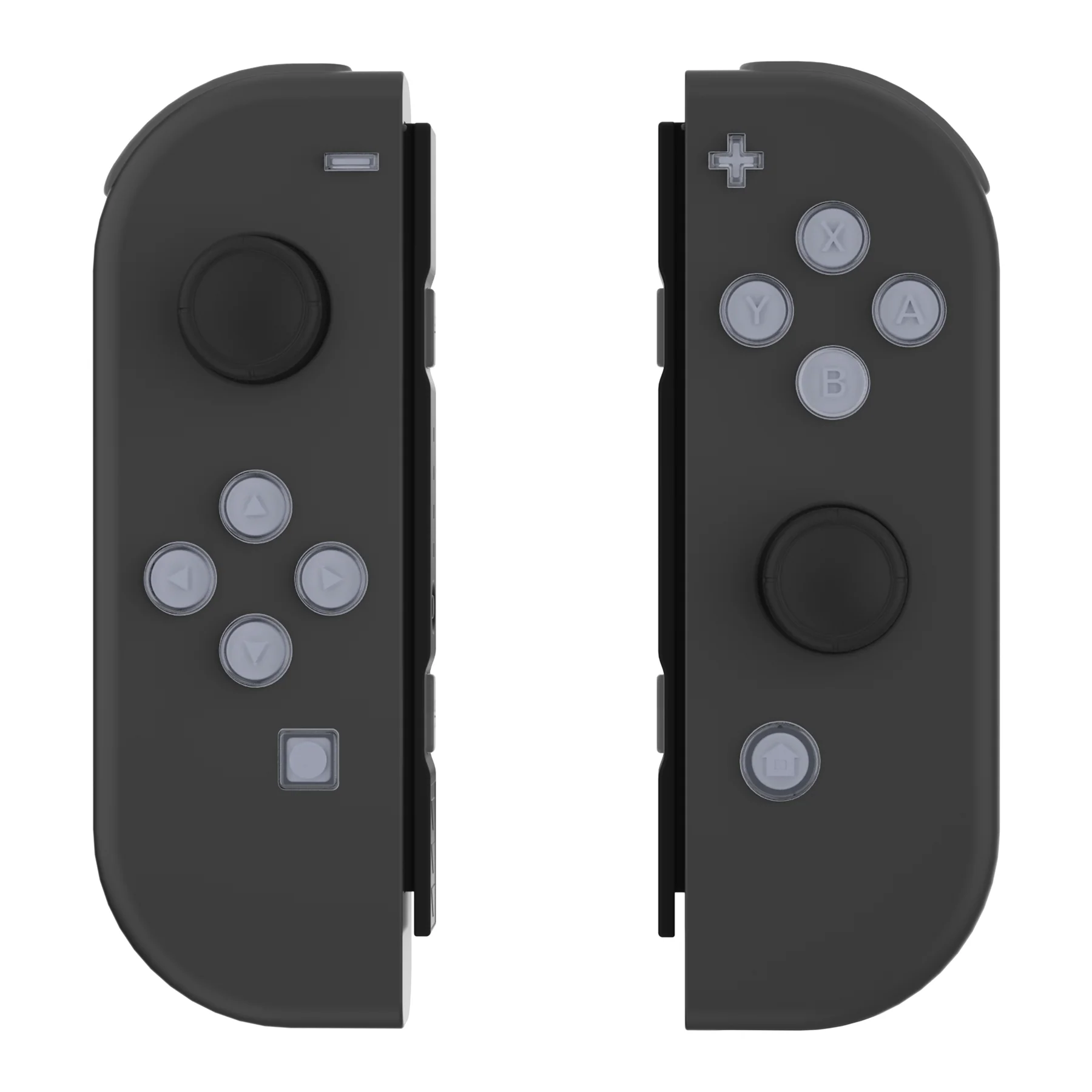 eXtremeRate Replacement Two-Tone Jelly Buttons with Symbols for Joycon of NS Switch - New Hope Gray & Clear - Image 6