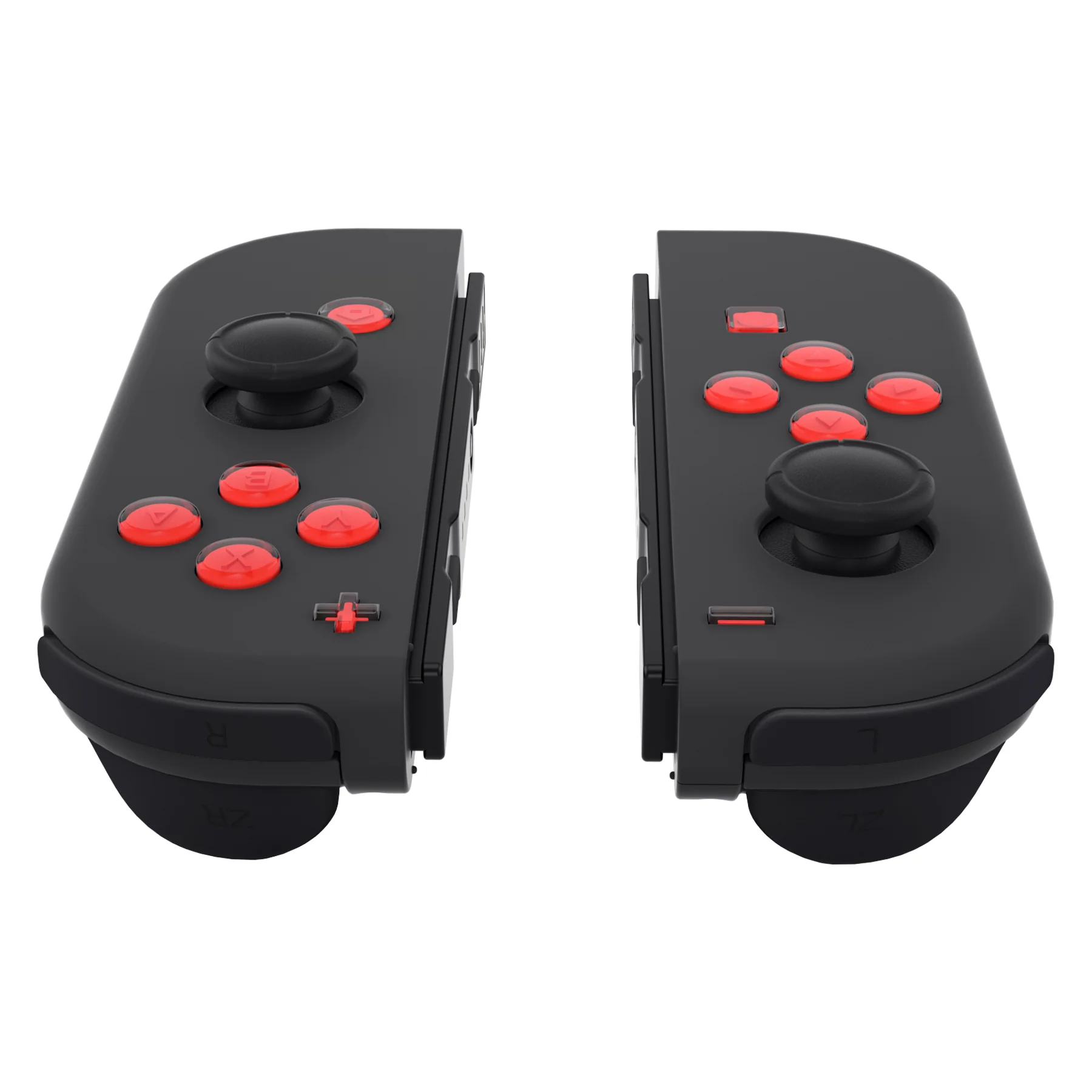 eXtremeRate Replacement Two-Tone Jelly Buttons with Symbols for Joycon of NS Switch - Red & Clear - Image 6