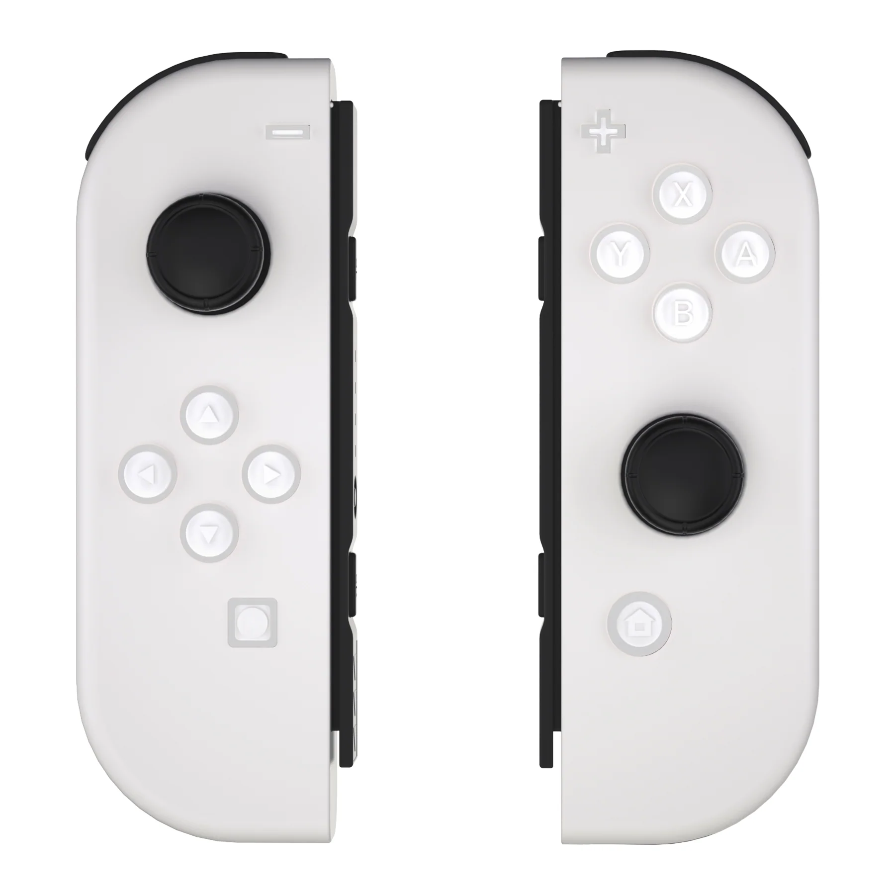 eXtremeRate Replacement Two-Tone Jelly Buttons with Symbols for Joycon of NS Switch - White & Clear - Image 5