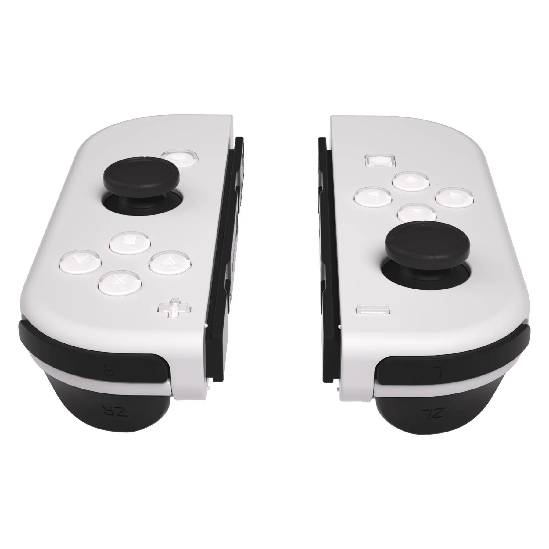 eXtremeRate Replacement Two-Tone Jelly Buttons with Symbols for Joycon of NS Switch - White & Clear - Image 6
