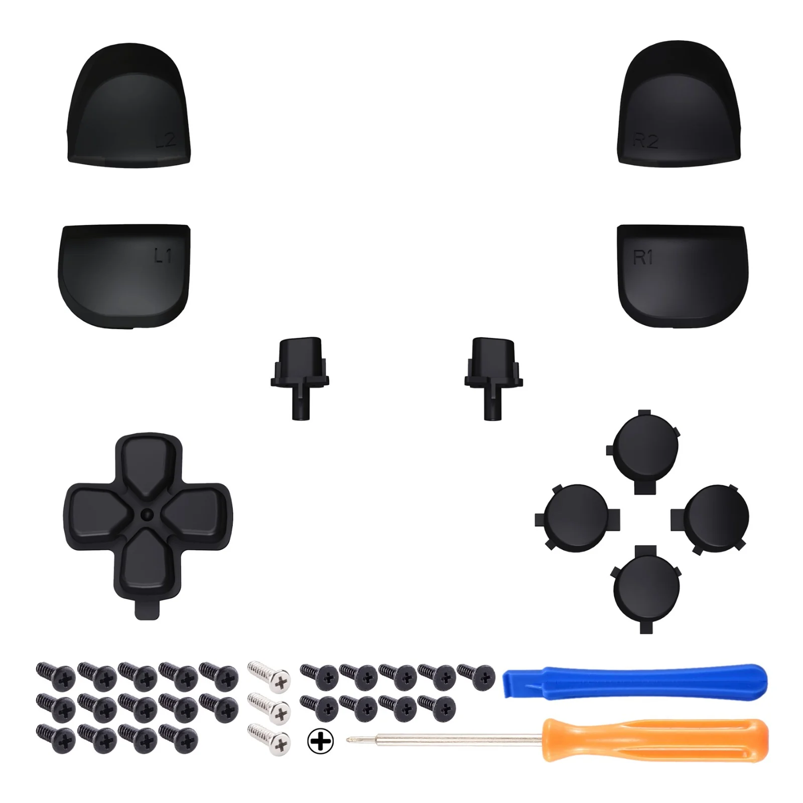 eXtremeRate Replacement Full Set Buttons Compatible with PS5 Controller BDM-010/020 - Black - Image 8