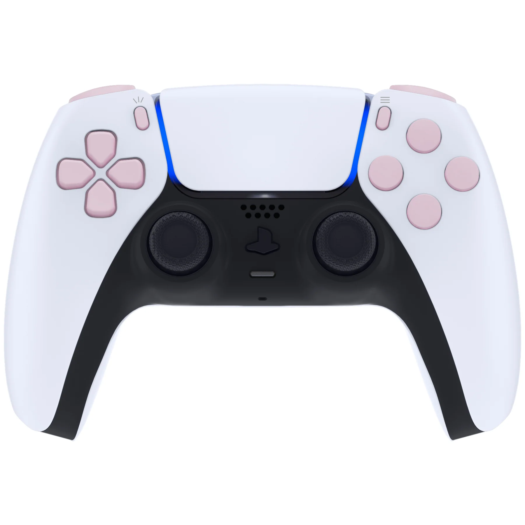 eXtremeRate Replacement Full Set Buttons Compatible with PS5 Controller BDM-010/020 - Cherry Blossoms Pink - Image 2