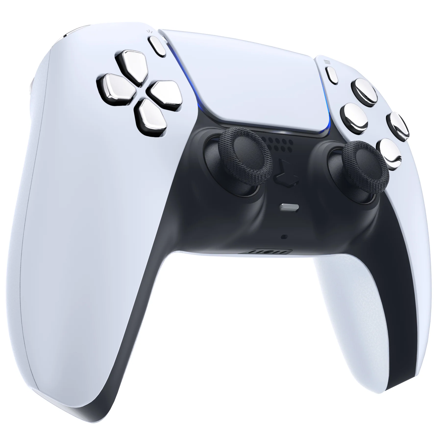 eXtremeRate Replacement Full Set Buttons Compatible with PS5 Controller BDM-010/020 - Chrome Silver - Image 5