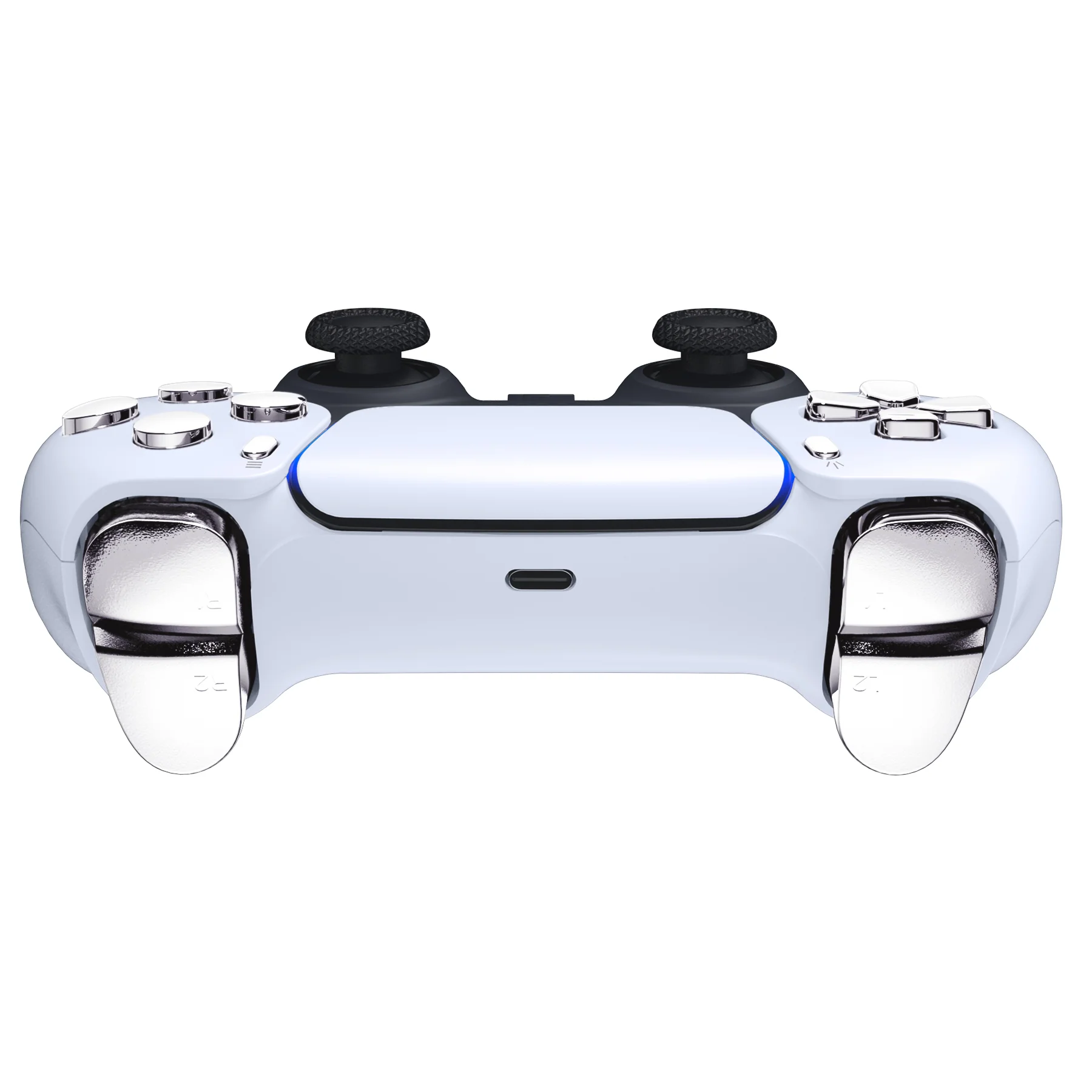 eXtremeRate Replacement Full Set Buttons Compatible with PS5 Controller BDM-010/020 - Chrome Silver - Image 7