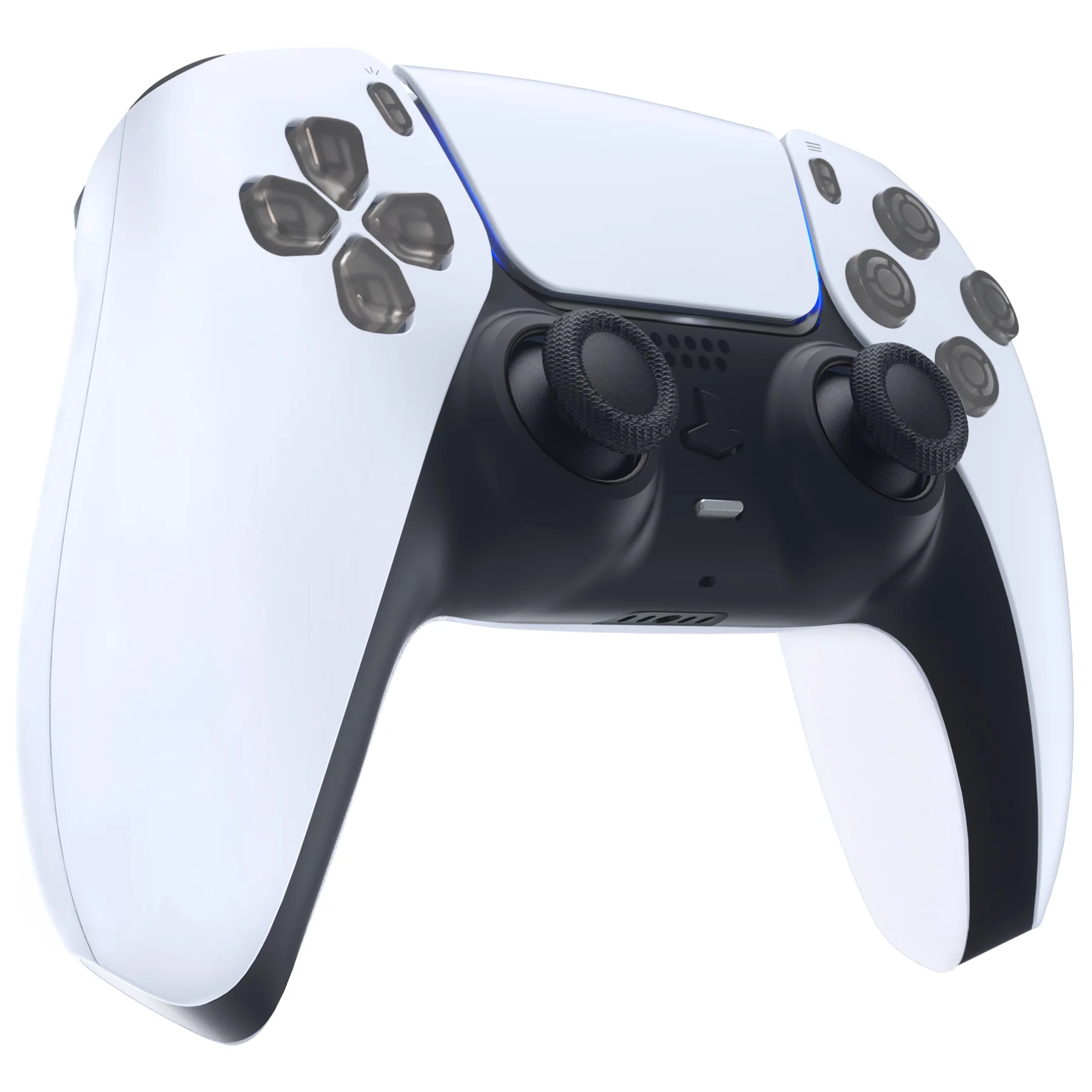 eXtremeRate Replacement Full Set Buttons Compatible with PS5 Controller BDM-010/020 - Clear Black - Image 4