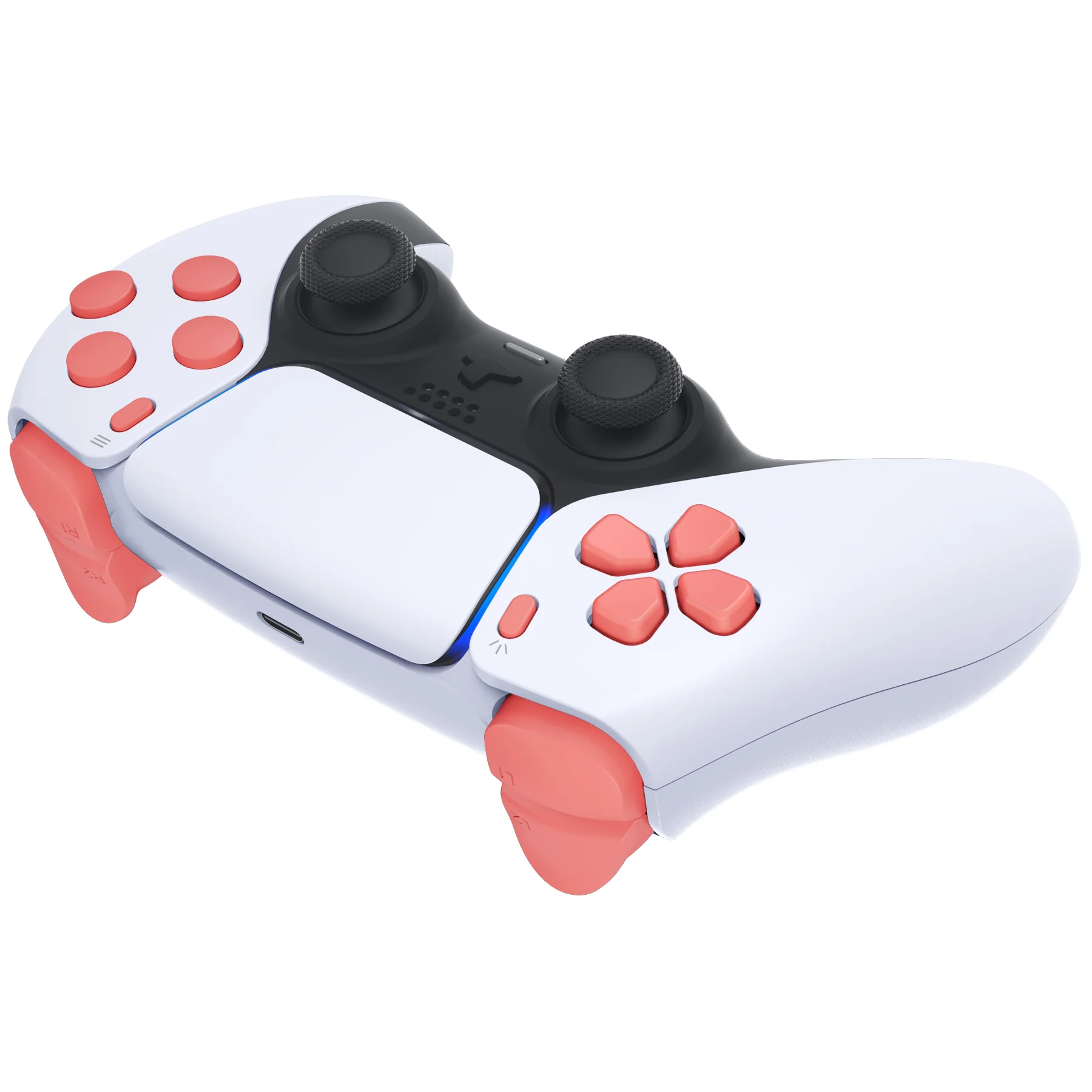 eXtremeRate Replacement Full Set Buttons Compatible with PS5 Controller BDM-010/020 - Coral - Image 6