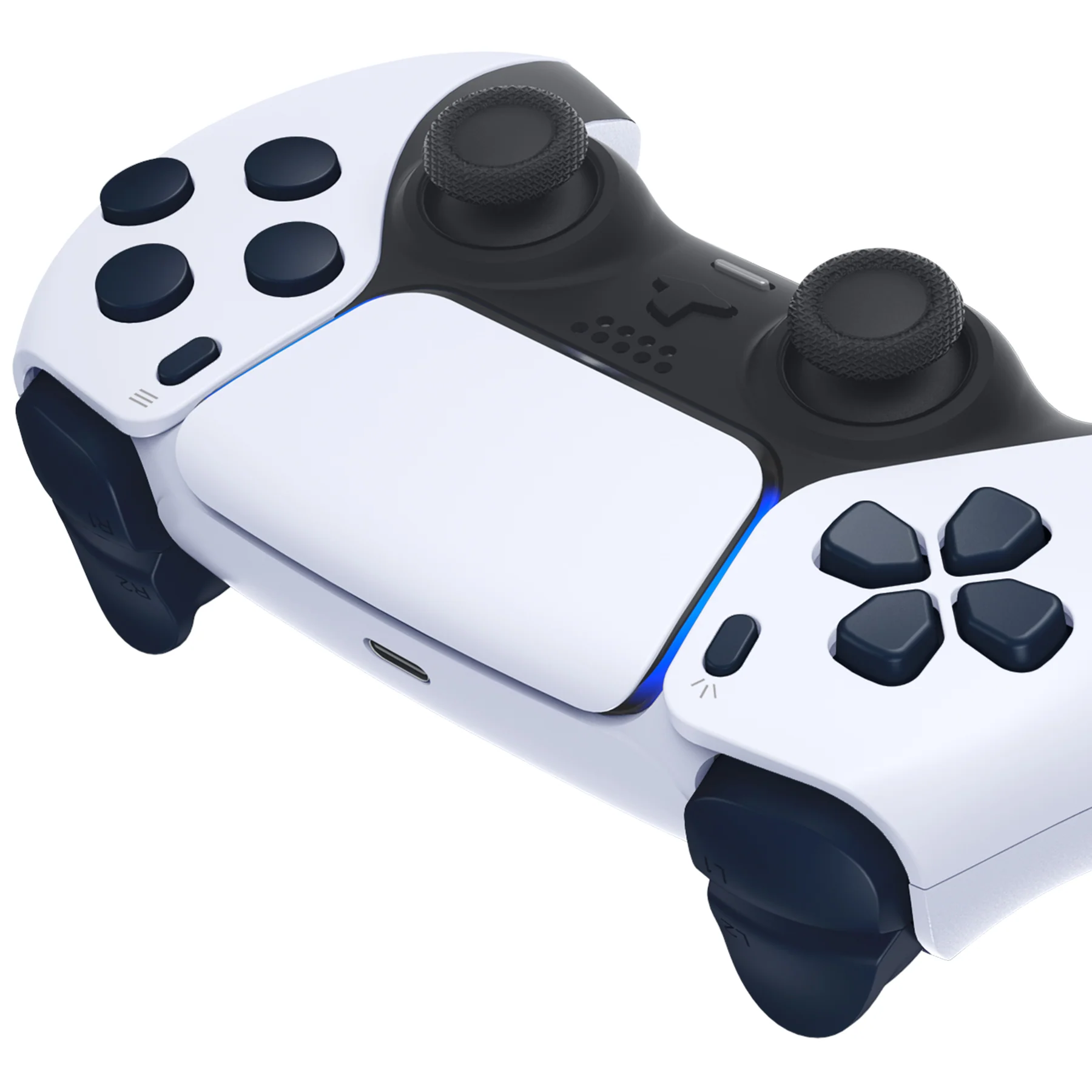 eXtremeRate Replacement Full Set Buttons Compatible with PS5 Controller BDM-010/020 - Midnight Blue - Image 6