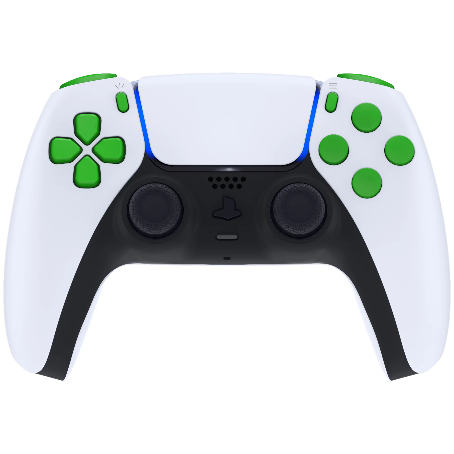 eXtremeRate Replacement Full Set Buttons Compatible with PS5 Controller BDM-010/020 - Green - Image 2