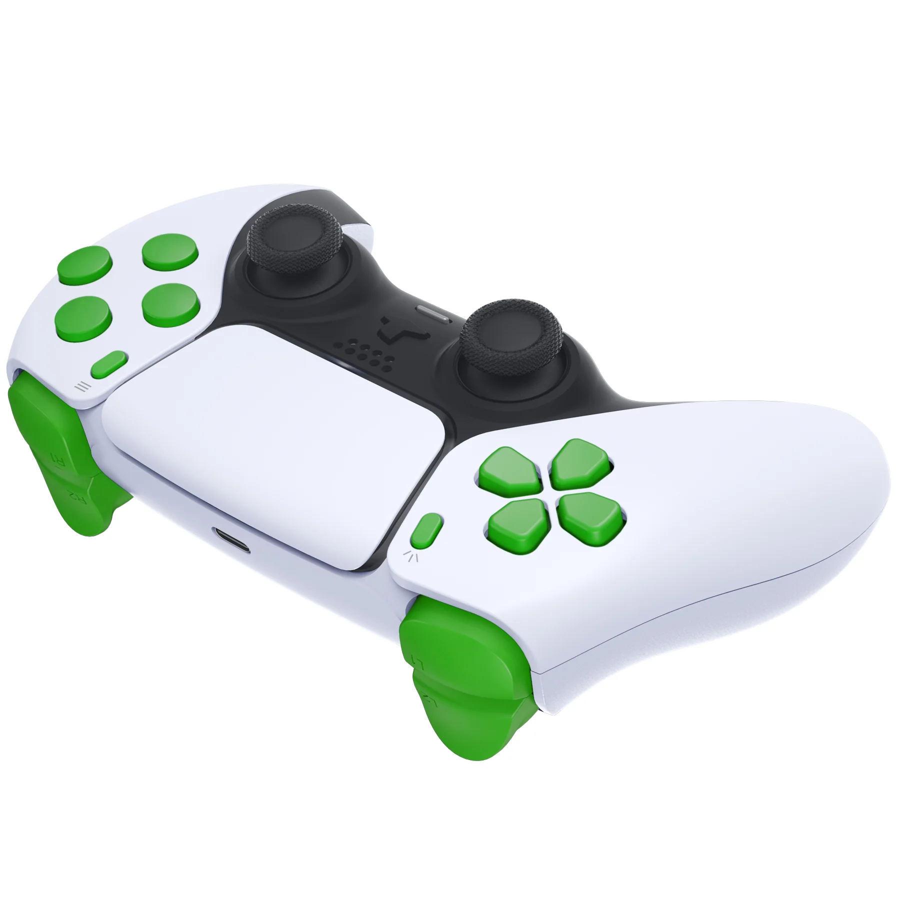 eXtremeRate Replacement Full Set Buttons Compatible with PS5 Controller BDM-010/020 - Green - Image 6