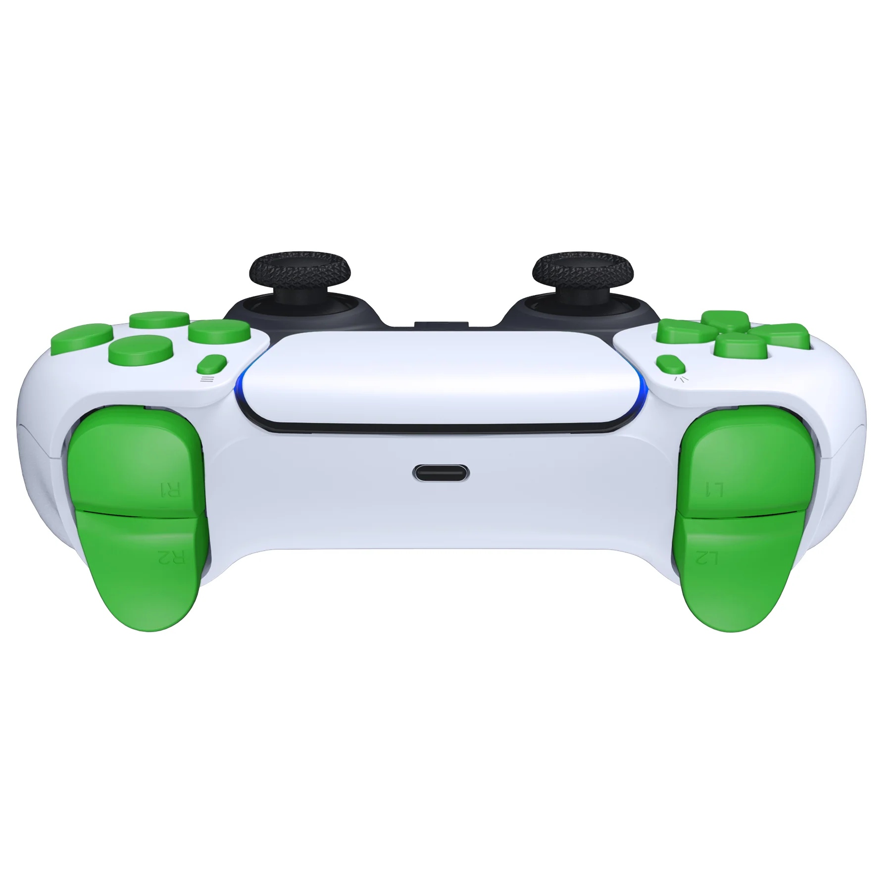 eXtremeRate Replacement Full Set Buttons Compatible with PS5 Controller BDM-010/020 - Green - Image 7