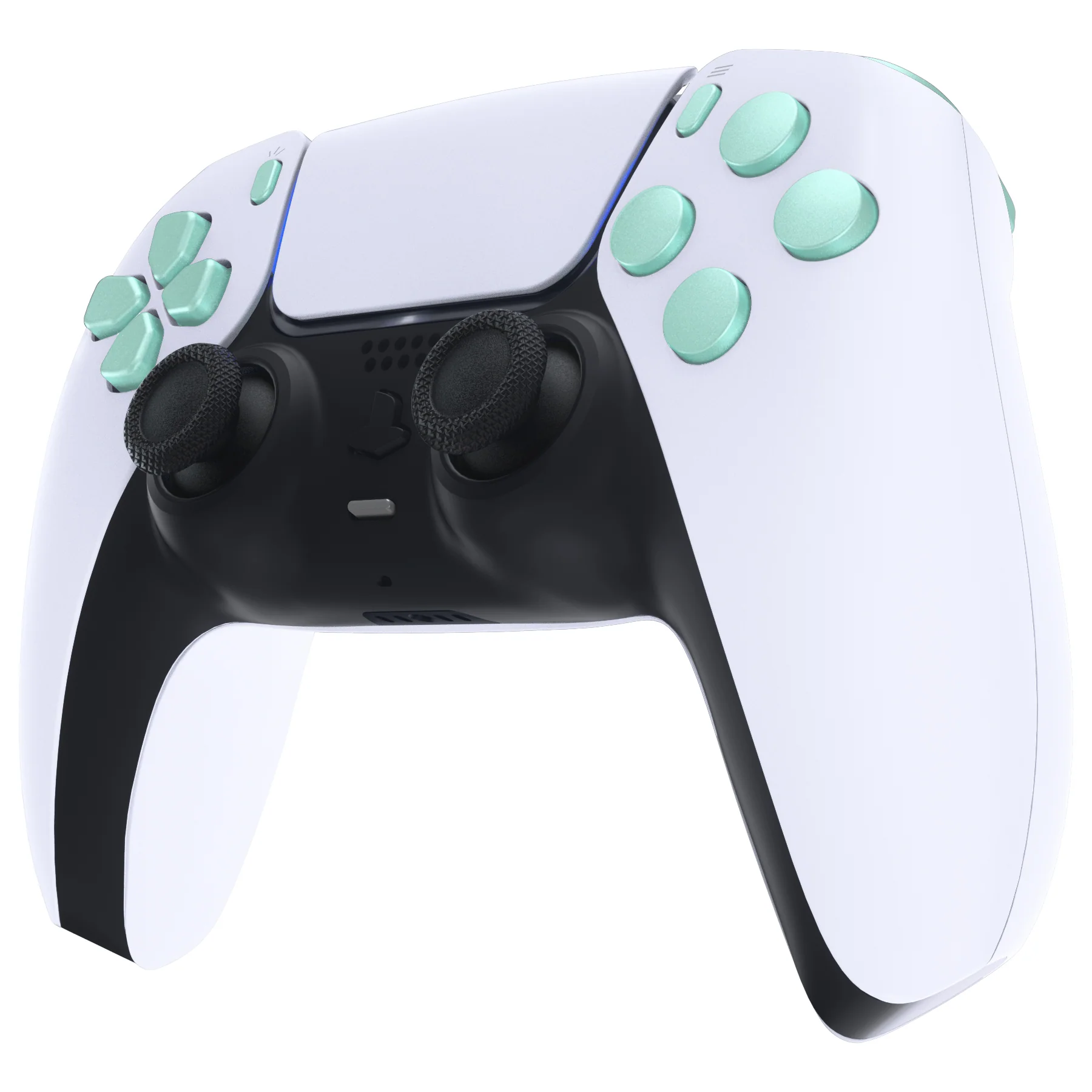 eXtremeRate Replacement Full Set Buttons Compatible with PS5 Controller BDM-010/020 - Metallic Vista Green - Image 4