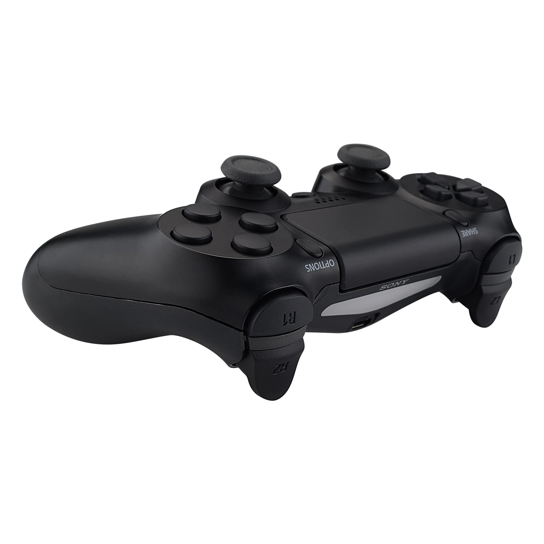 eXtremeRate Replacement Full Set Buttons Compatible with PS4 Slim Pro CUH-ZCT2 Controller - Black - Image 7