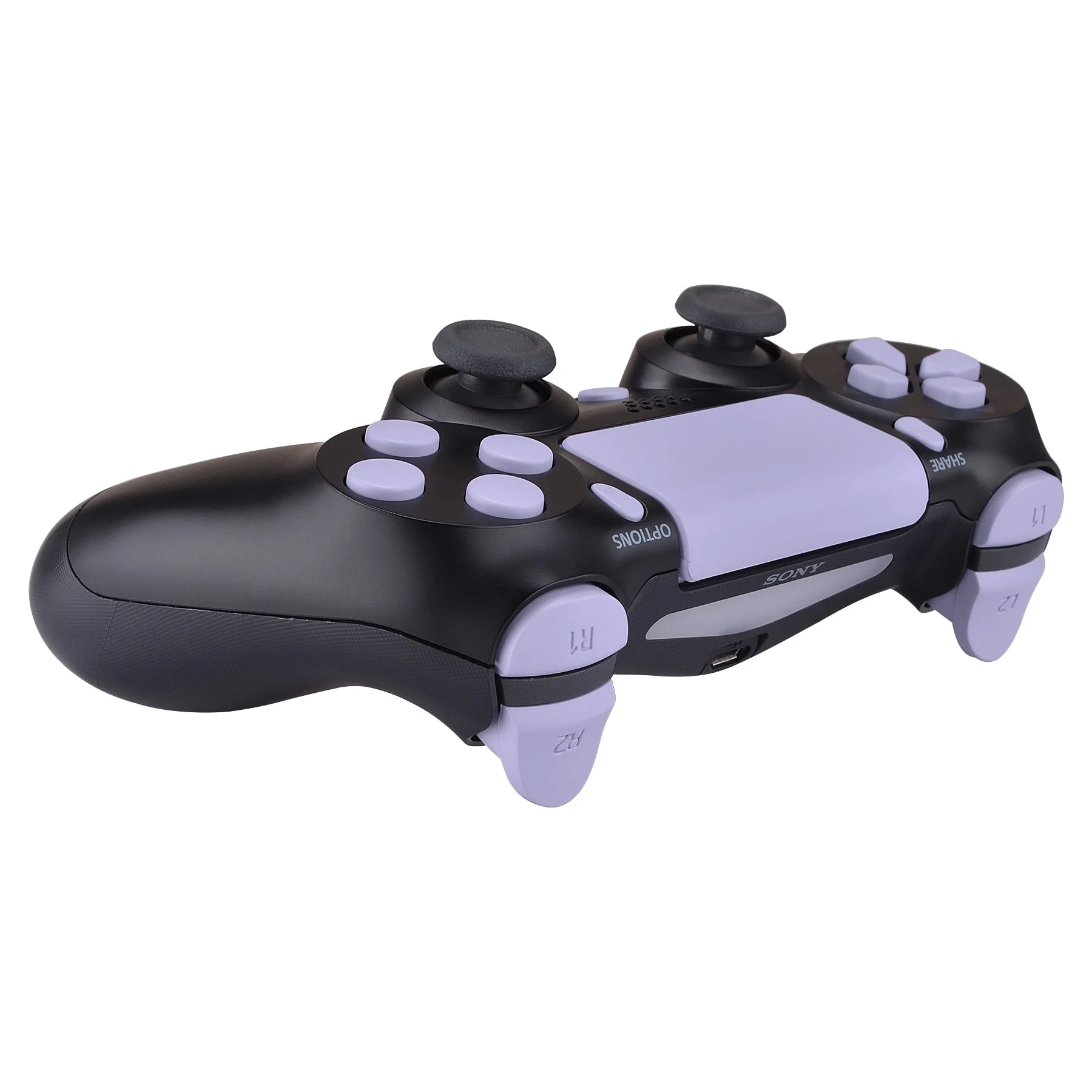 eXtremeRate Replacement Full Set Buttons Compatible with PS4 Slim Pro CUH-ZCT2 Controller - Light Violet - Image 7