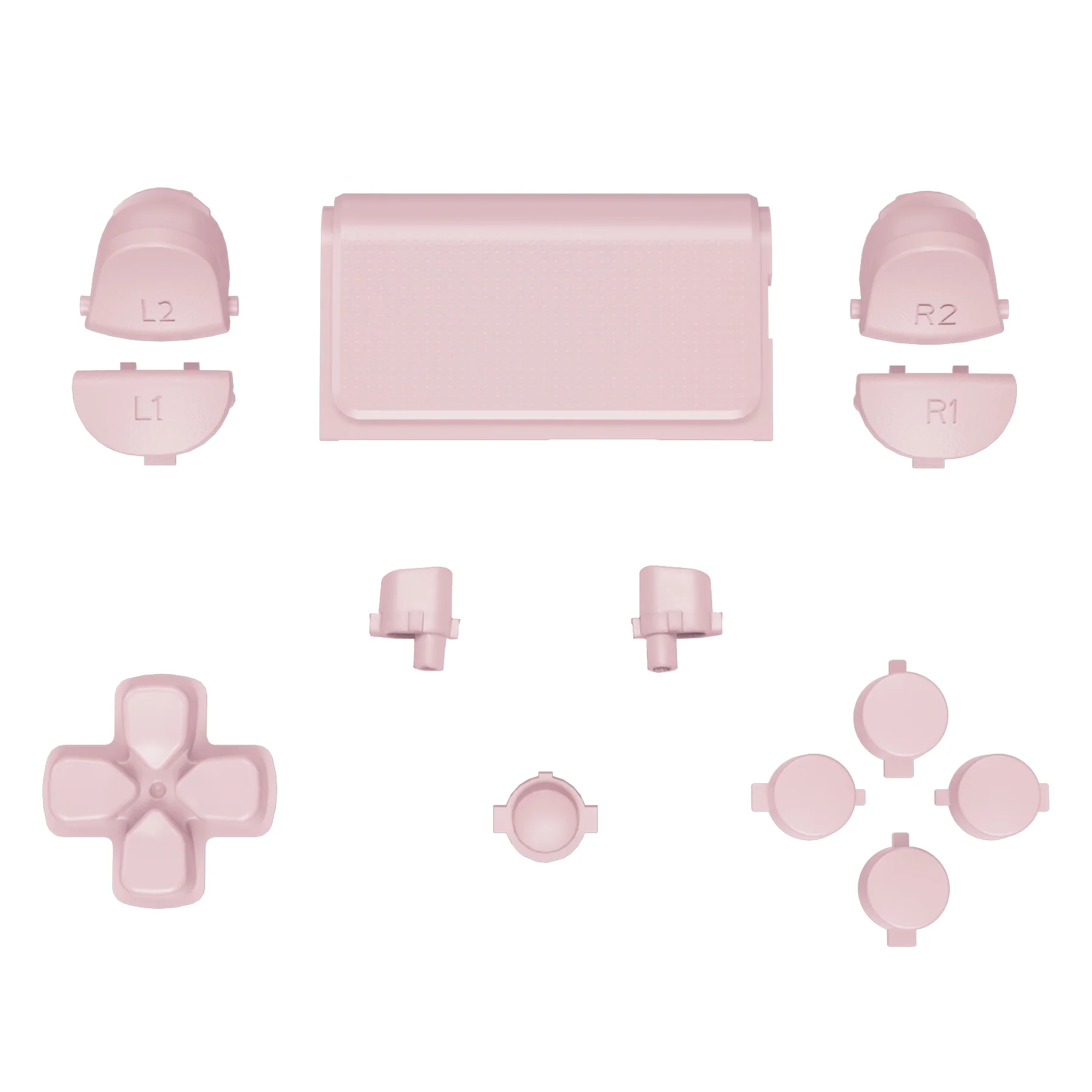 eXtremeRate Replacement Full Set Buttons Compatible with PS4 Slim Pro CUH-ZCT2 Controller - Cherry Blossoms Pink - Image 4