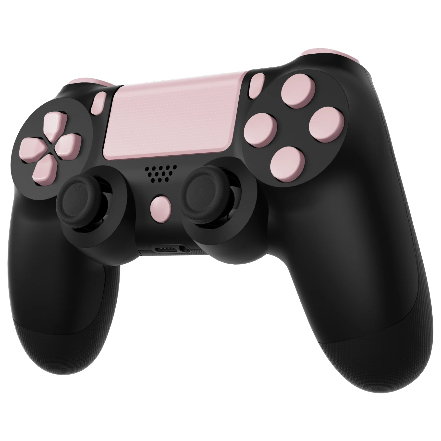 eXtremeRate Replacement Full Set Buttons Compatible with PS4 Slim Pro CUH-ZCT2 Controller - Cherry Blossoms Pink - Image 6