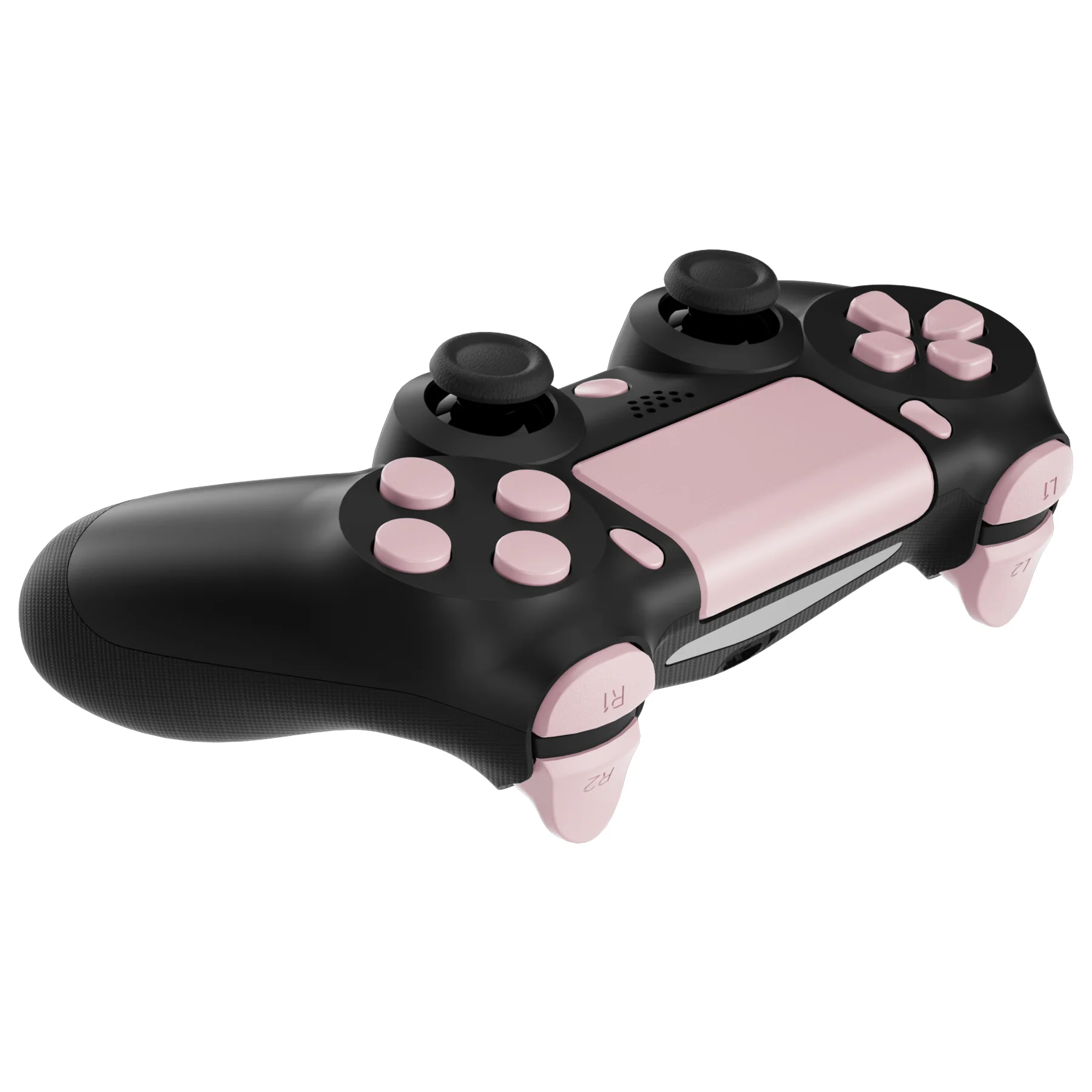 eXtremeRate Replacement Full Set Buttons Compatible with PS4 Slim Pro CUH-ZCT2 Controller - Cherry Blossoms Pink - Image 8