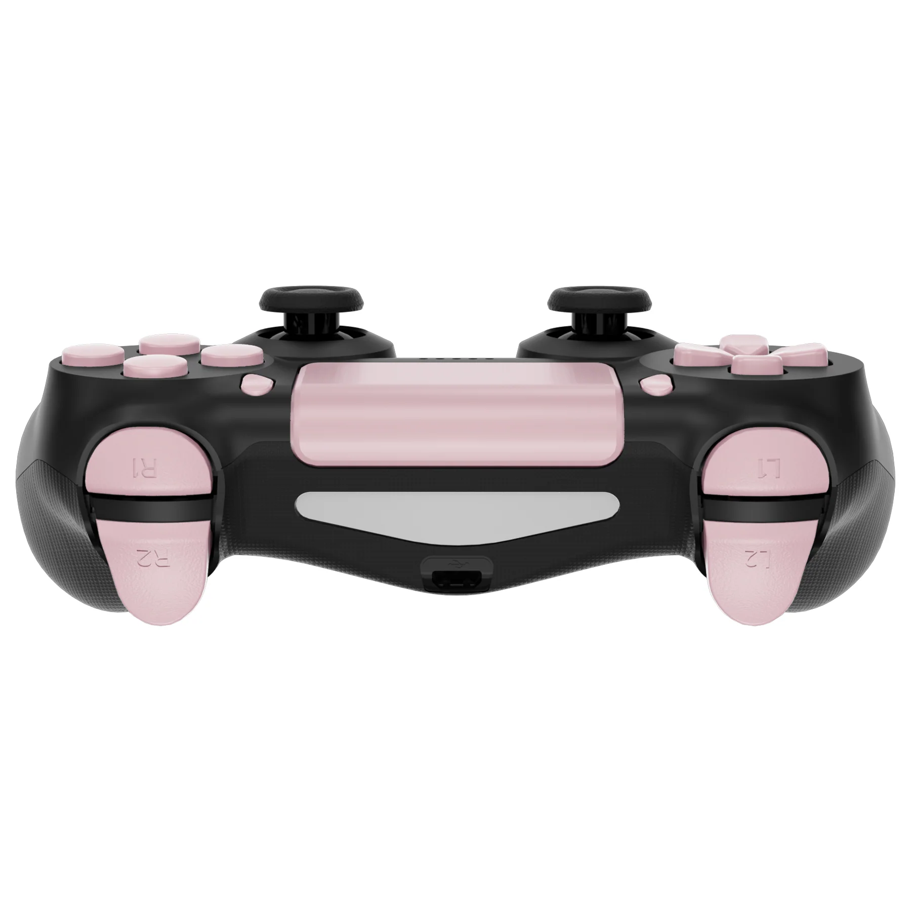 eXtremeRate Replacement Full Set Buttons Compatible with PS4 Slim Pro CUH-ZCT2 Controller - Cherry Blossoms Pink - Image 9