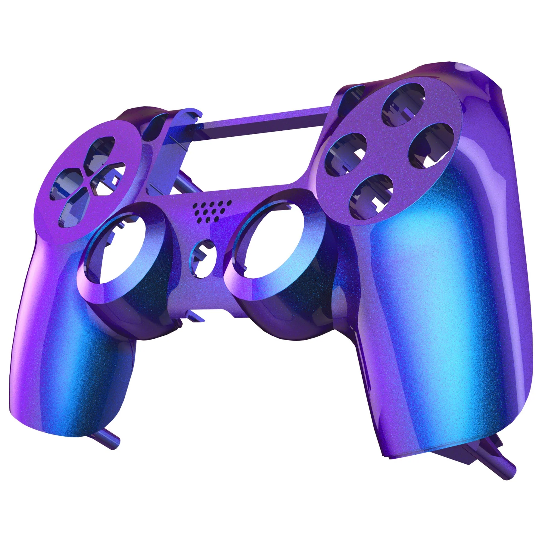 eXtremeRate Replacement Front Housing Shell for PS4 Controller JDM-001/011/020 - Chameleon Purple Blue - Image 4