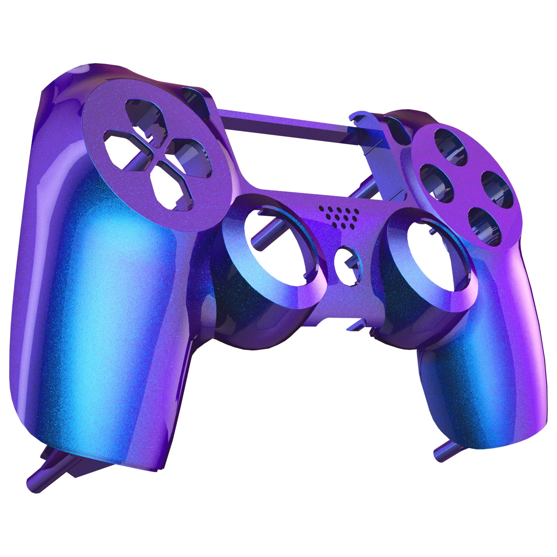 eXtremeRate Replacement Front Housing Shell for PS4 Controller JDM-001/011/020 - Chameleon Purple Blue - Image 5