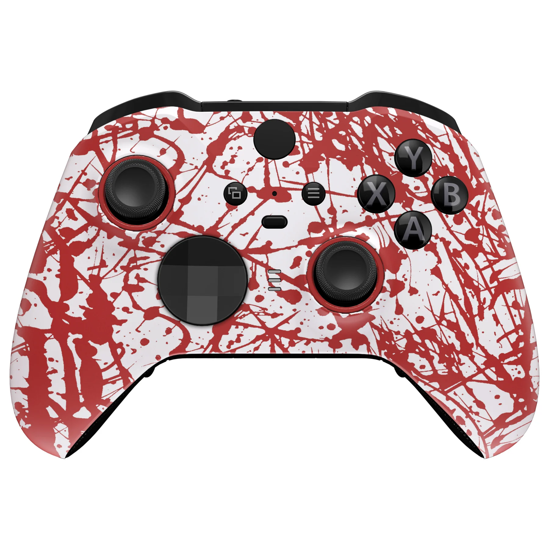 eXtremeRate Replacement Front Housing Shell Case with Accent Rings for Xbox One Elite Series 2 & Elite 2 Core Controller (Model 1797) - Blood - Image 2