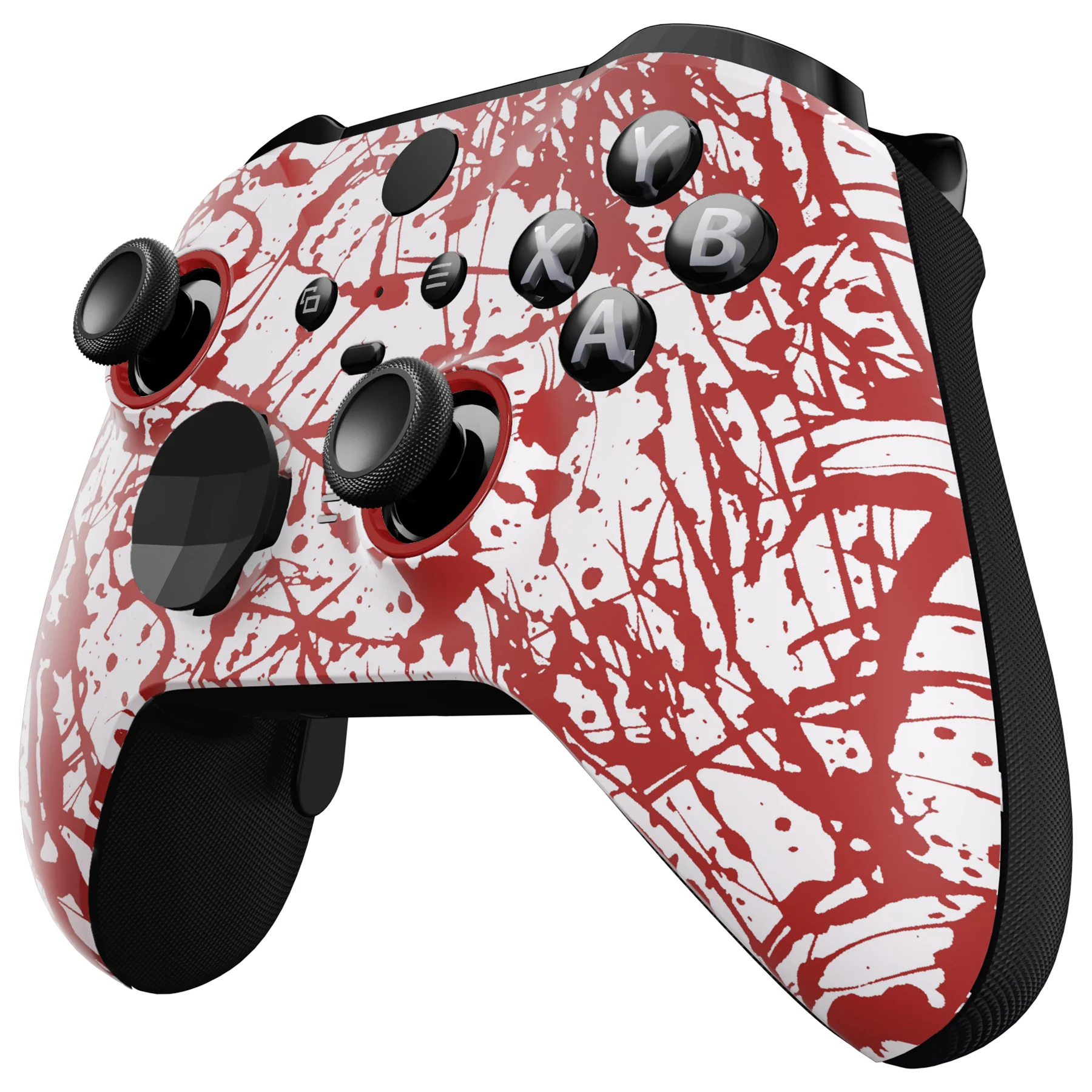 eXtremeRate Replacement Front Housing Shell Case with Accent Rings for Xbox One Elite Series 2 & Elite 2 Core Controller (Model 1797) - Blood - Image 5