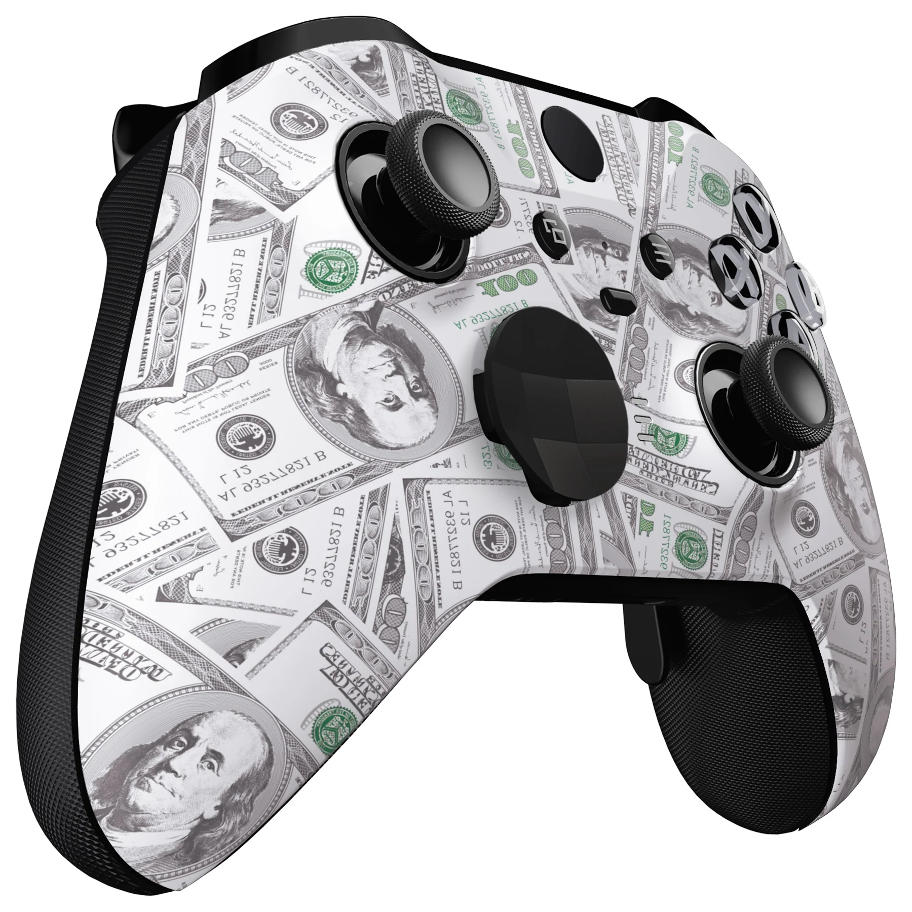 eXtremeRate Replacement Front Housing Shell Case with Accent Rings for Xbox One Elite Series 2 & Elite 2 Core Controller (Model 1797) - The $100 Cash Money - Image 6