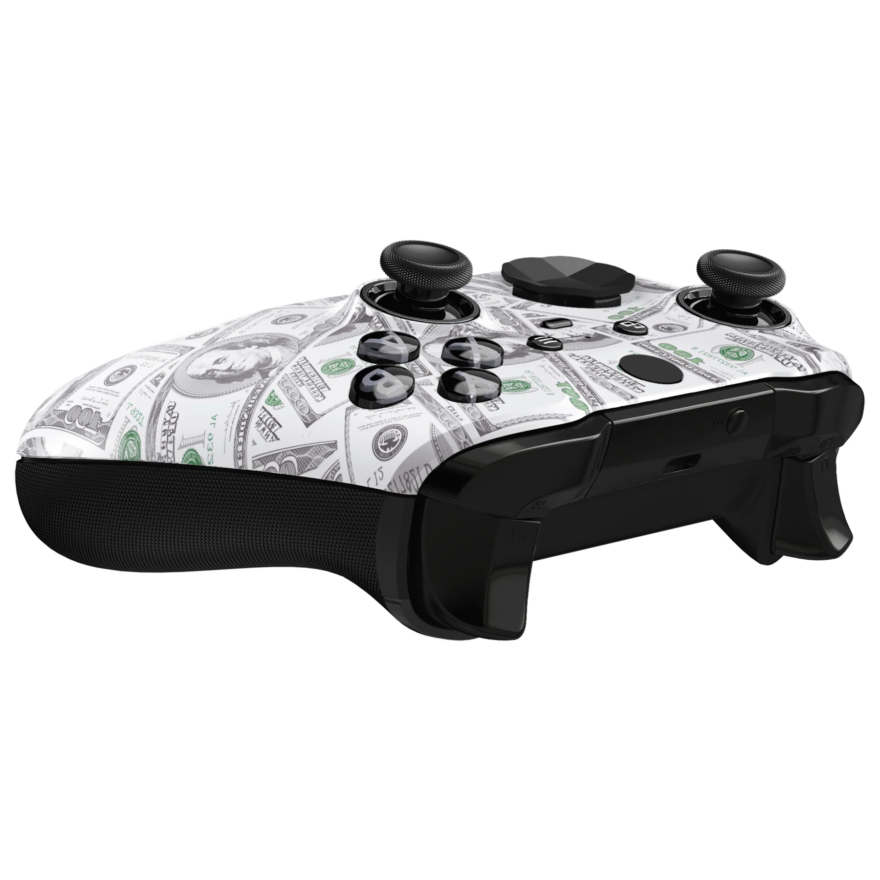 eXtremeRate Replacement Front Housing Shell Case with Accent Rings for Xbox One Elite Series 2 & Elite 2 Core Controller (Model 1797) - The $100 Cash Money - Image 7