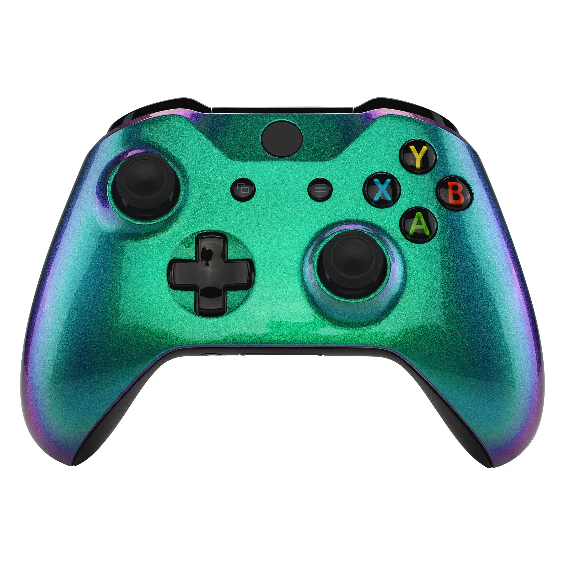 eXtremeRate Replacement Front Housing Shell for Xbox One X & S Controller (Model 1708) - Chameleon Green Purple - Image 2