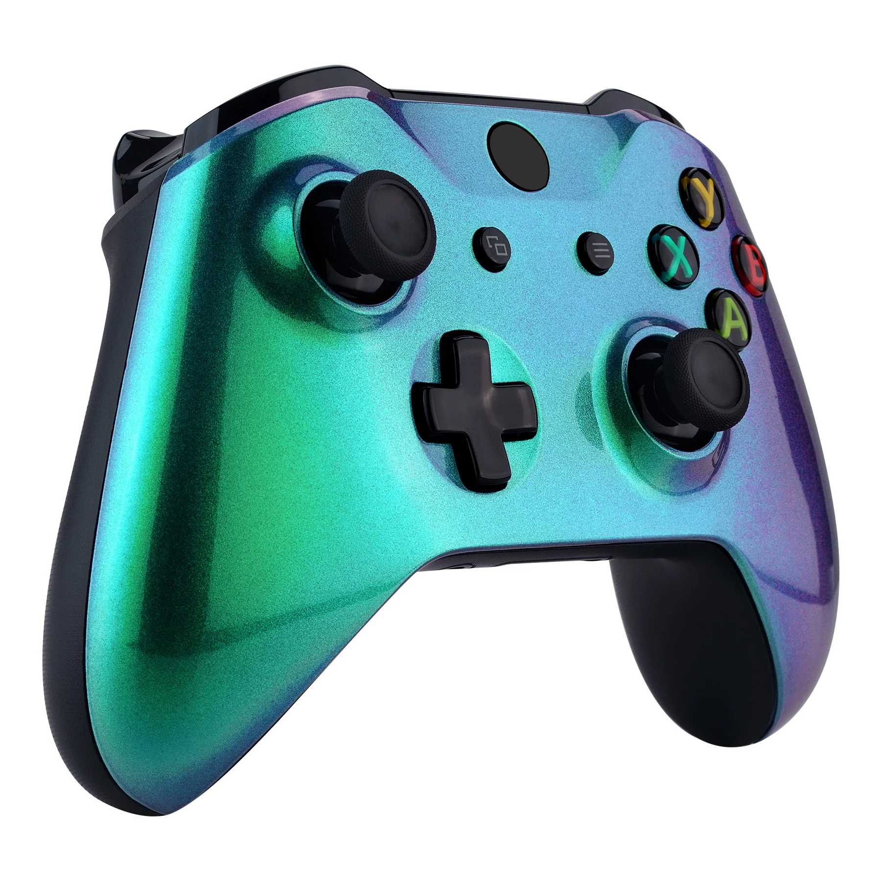 eXtremeRate Replacement Front Housing Shell for Xbox One X & S Controller (Model 1708) - Chameleon Green Purple - Image 5