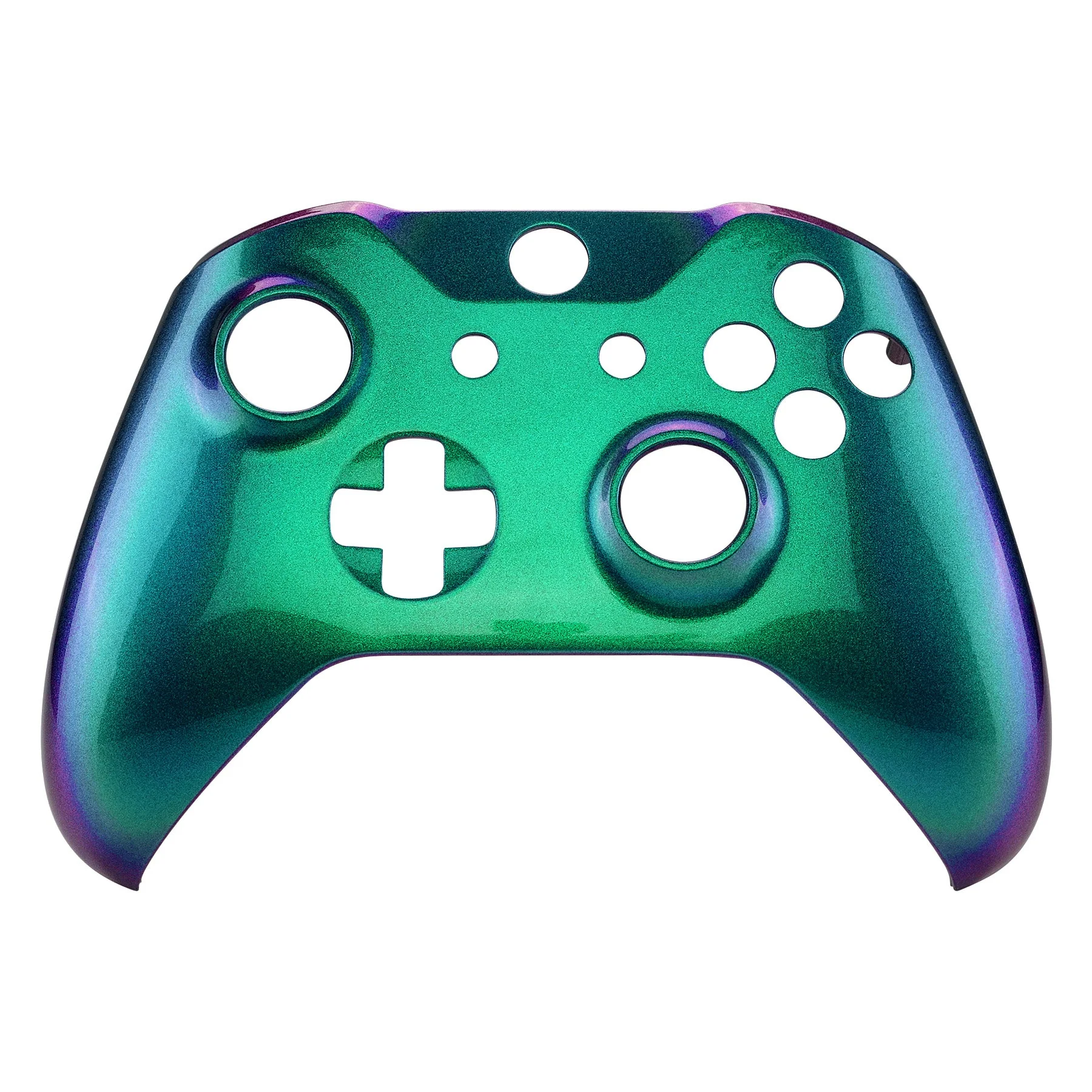 eXtremeRate Replacement Front Housing Shell for Xbox One X & S Controller (Model 1708) - Chameleon Green Purple - Image 7