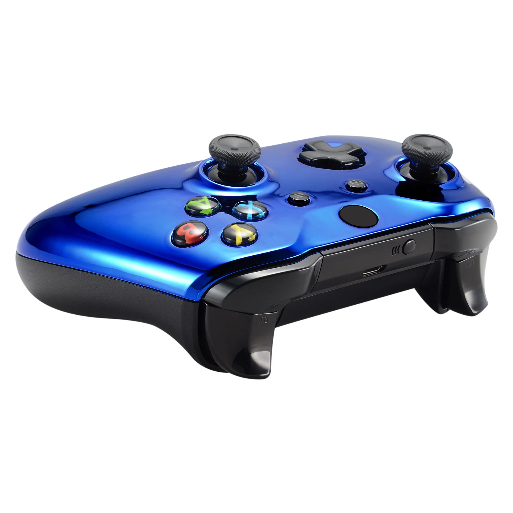 eXtremeRate Replacement Front Housing Shell for Xbox One X & S Controller (Model 1708) - Chrome blue - Image 6