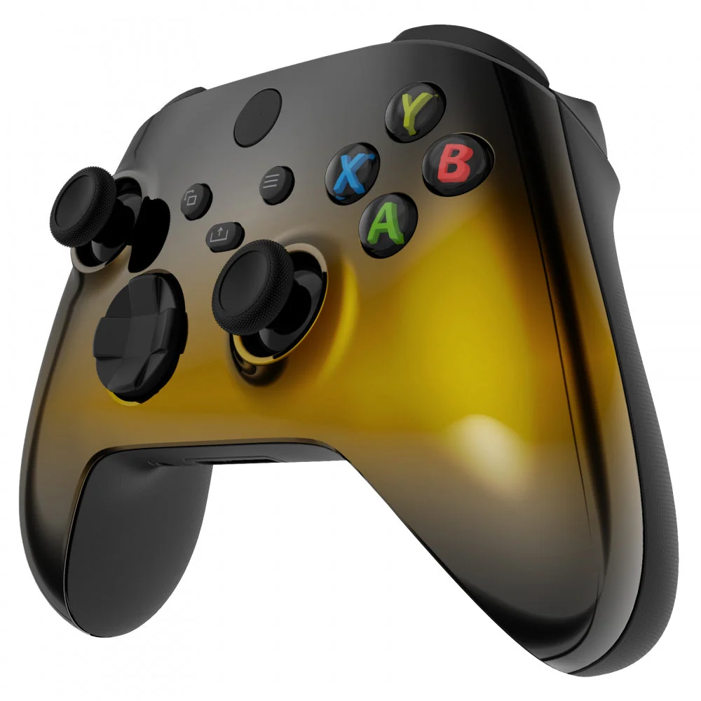 eXtremeRate Replacement Front Housing Shell for Xbox Series X & S Controller - Chrome Black Gold Silver - Image 4