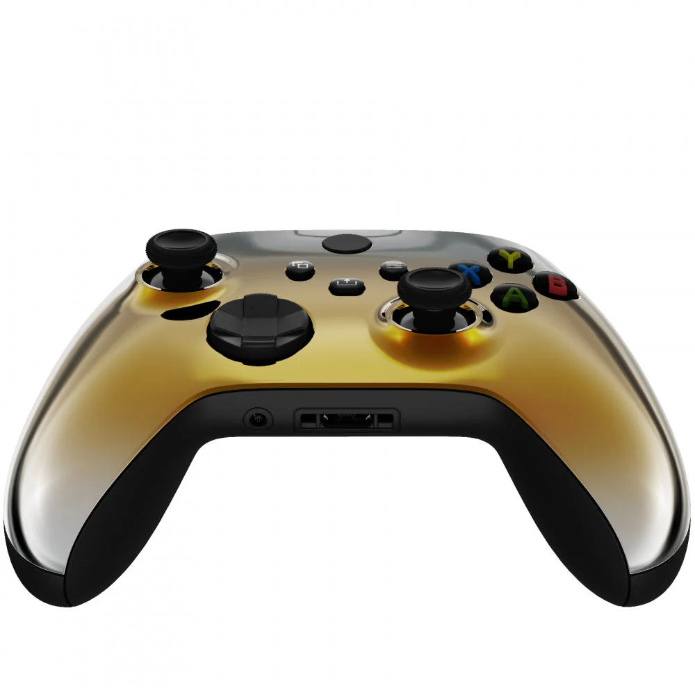 eXtremeRate Replacement Front Housing Shell for Xbox Series X & S Controller - Chrome Black Gold Silver - Image 7