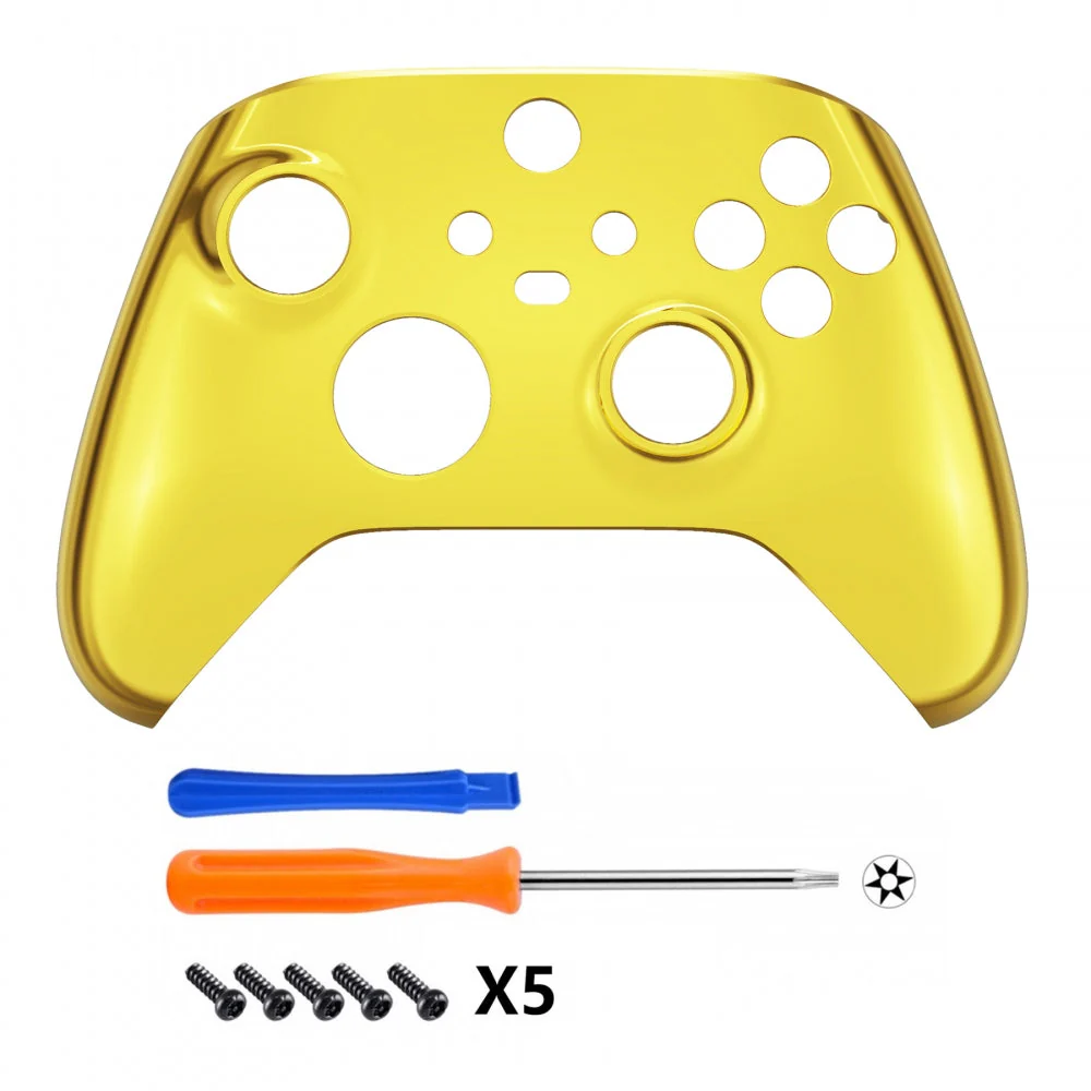 eXtremeRate Replacement Front Housing Shell for Xbox Series X & S Controller - Chrome Gold - Image 2