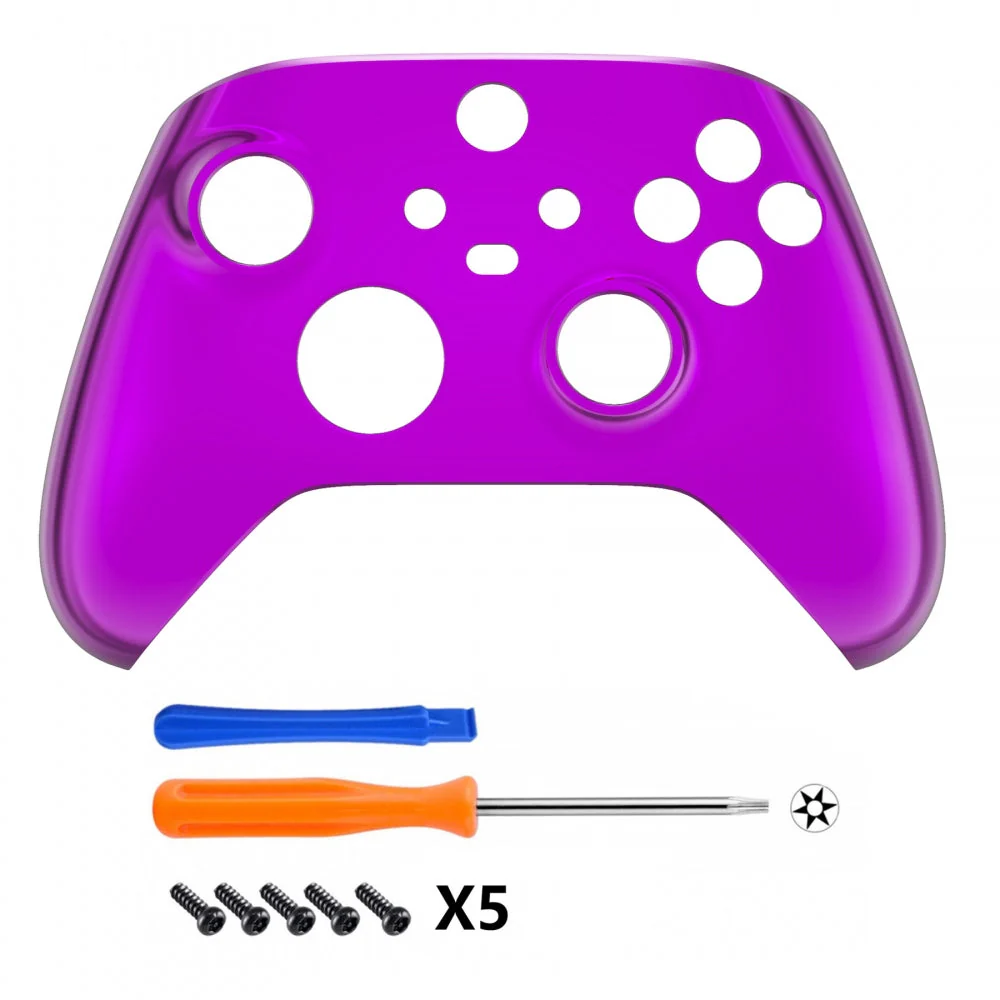 eXtremeRate Replacement Front Housing Shell for Xbox Series X & S Controller - Chrome Purple - Image 2