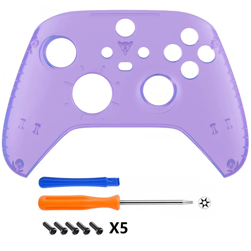 eXtremeRate Replacement Front Housing Shell for Xbox Series X & S Controller - Clear Atomic Purple - Image 2