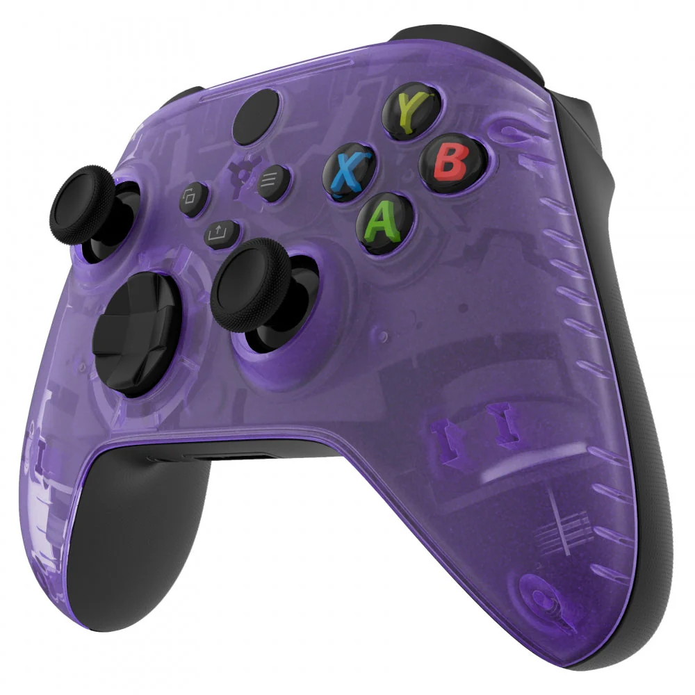eXtremeRate Replacement Front Housing Shell for Xbox Series X & S Controller - Clear Atomic Purple - Image 4