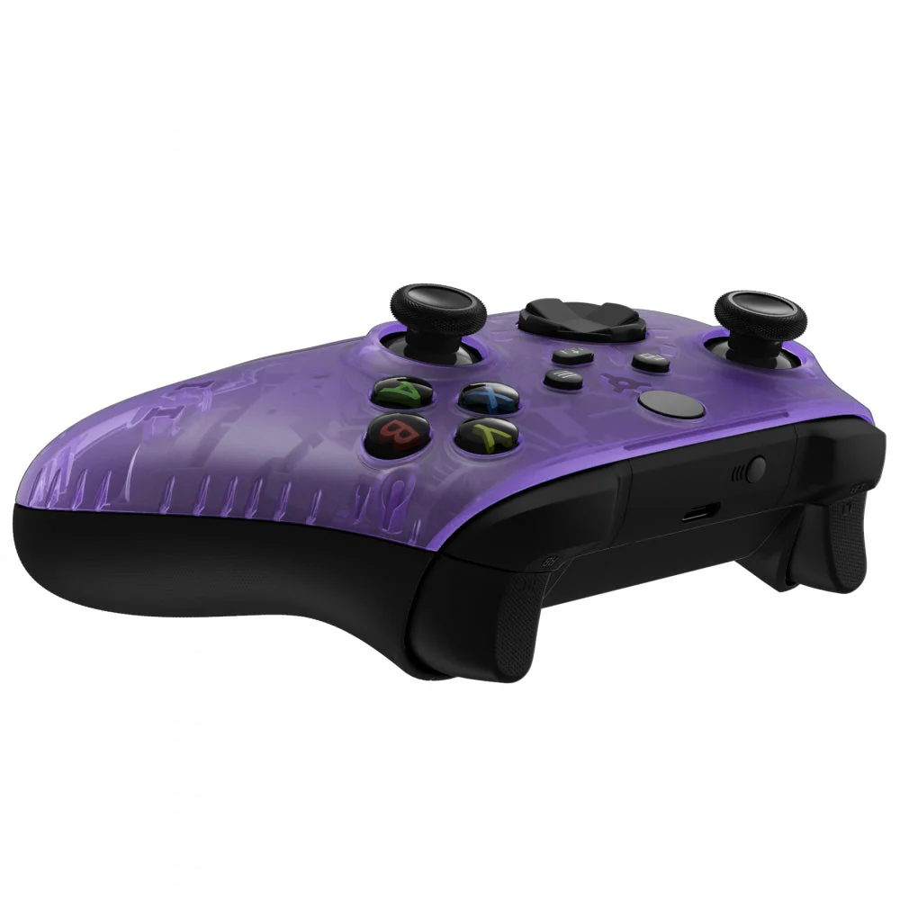 eXtremeRate Replacement Front Housing Shell for Xbox Series X & S Controller - Clear Atomic Purple - Image 6